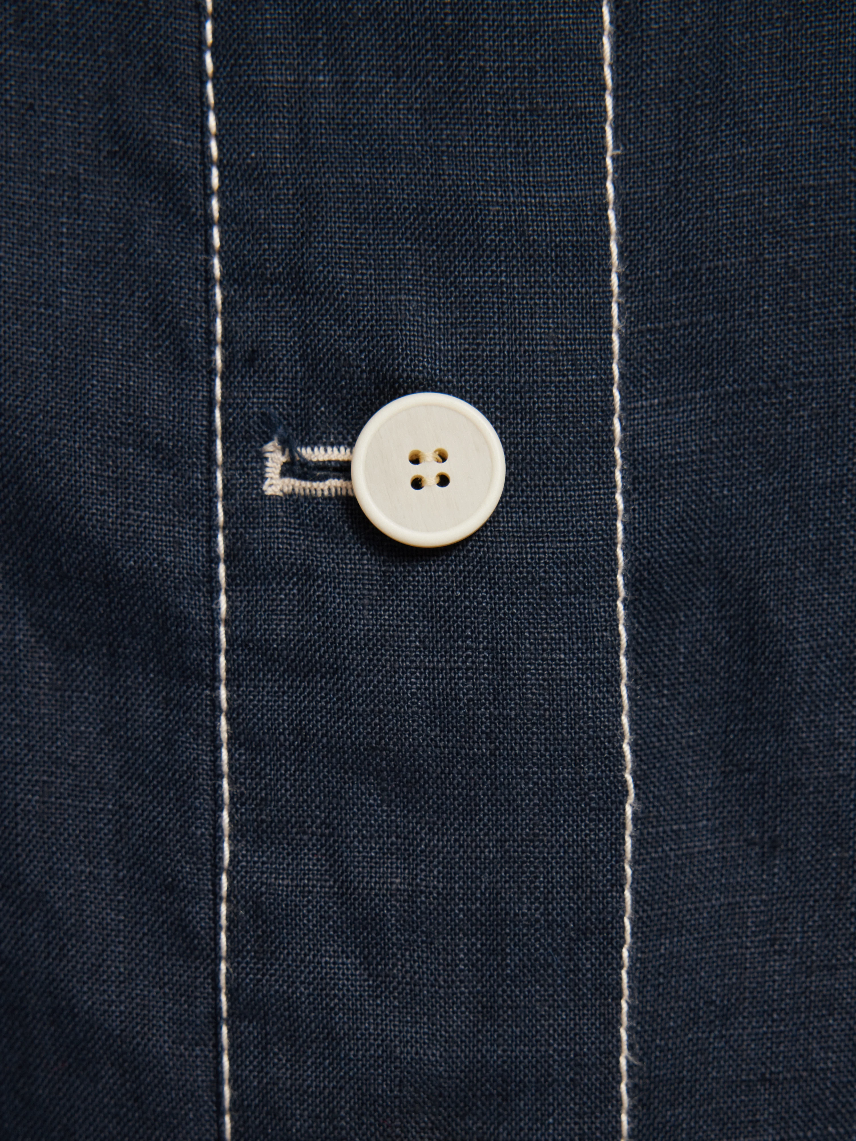 French Linen Cropped Jacket | Navy - Image 12