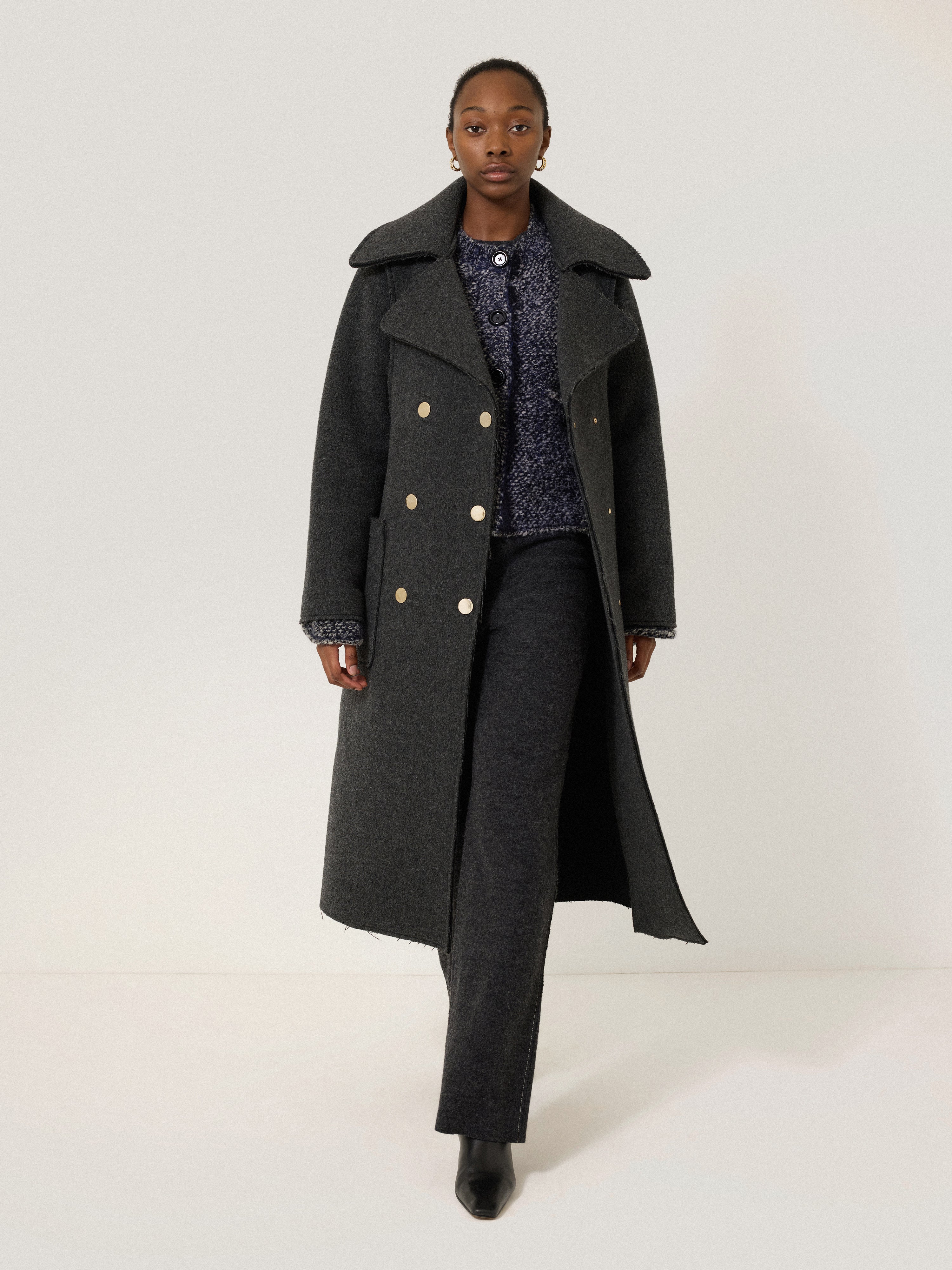 French Tweed Cardi-Jacket | Navy - Image 6