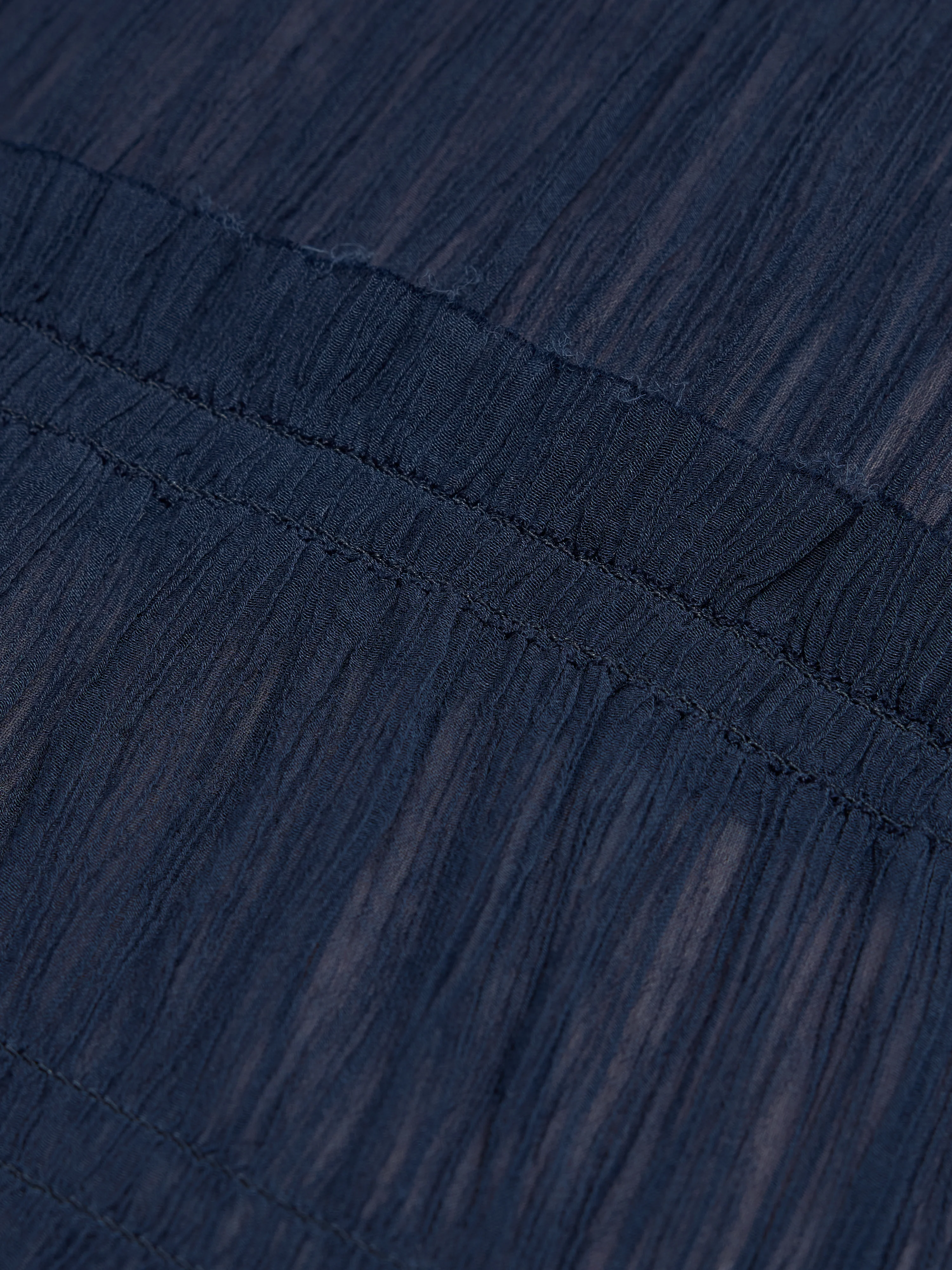 Gauze Viscose Ruched Top | Blue - Image 9