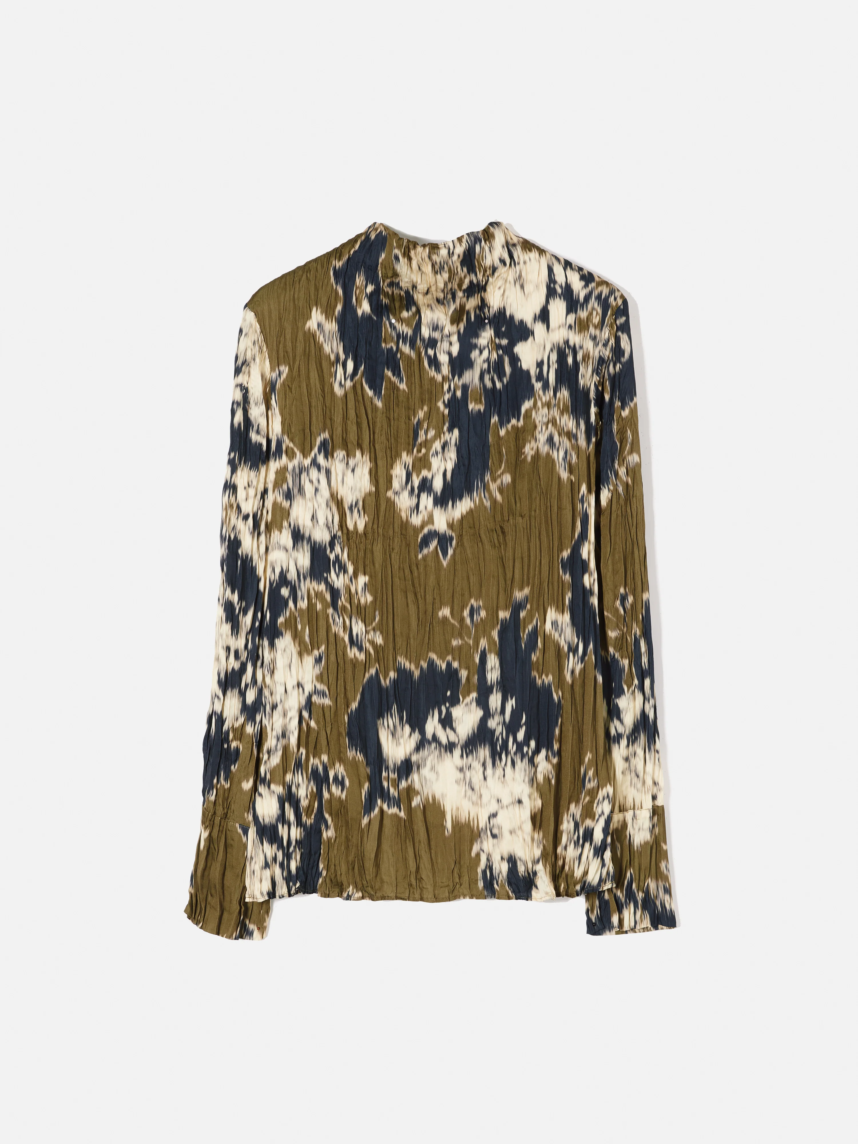 Glitched Ikat Crinkled Top | Green - Image 8