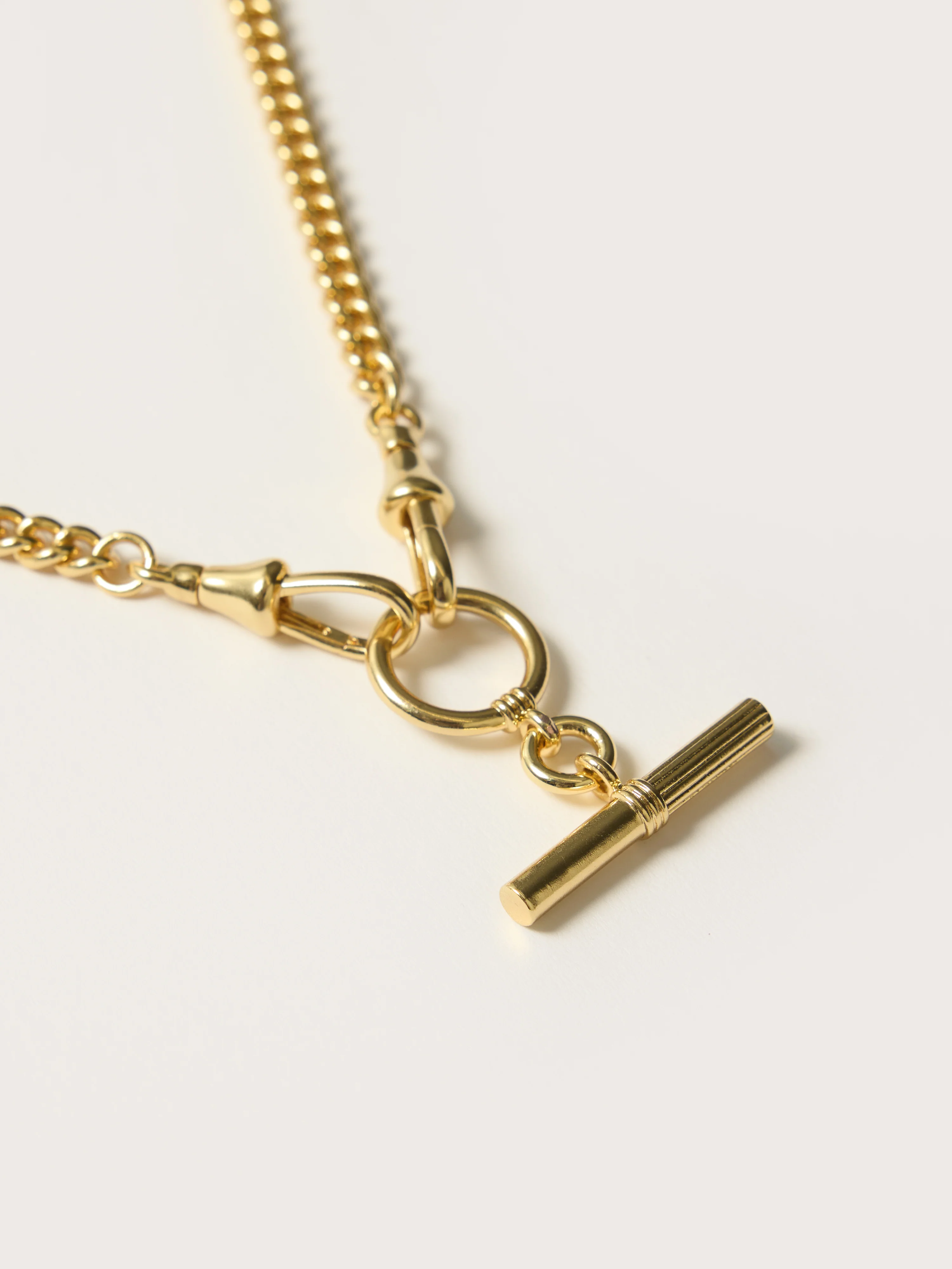T-bar Chain Necklace | Gold - Image 2