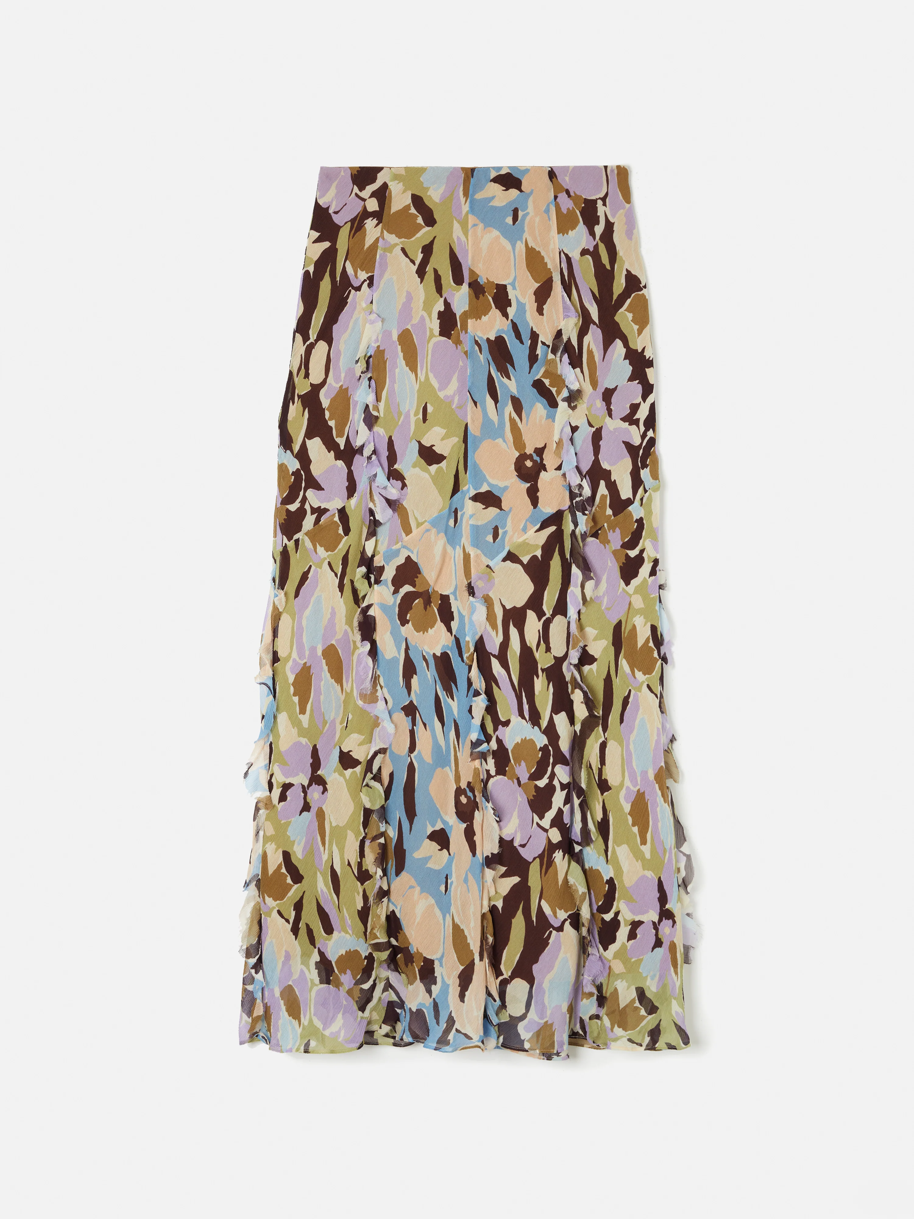 Graphic Pansy Crinkle Skirt | Lilac - Image 7