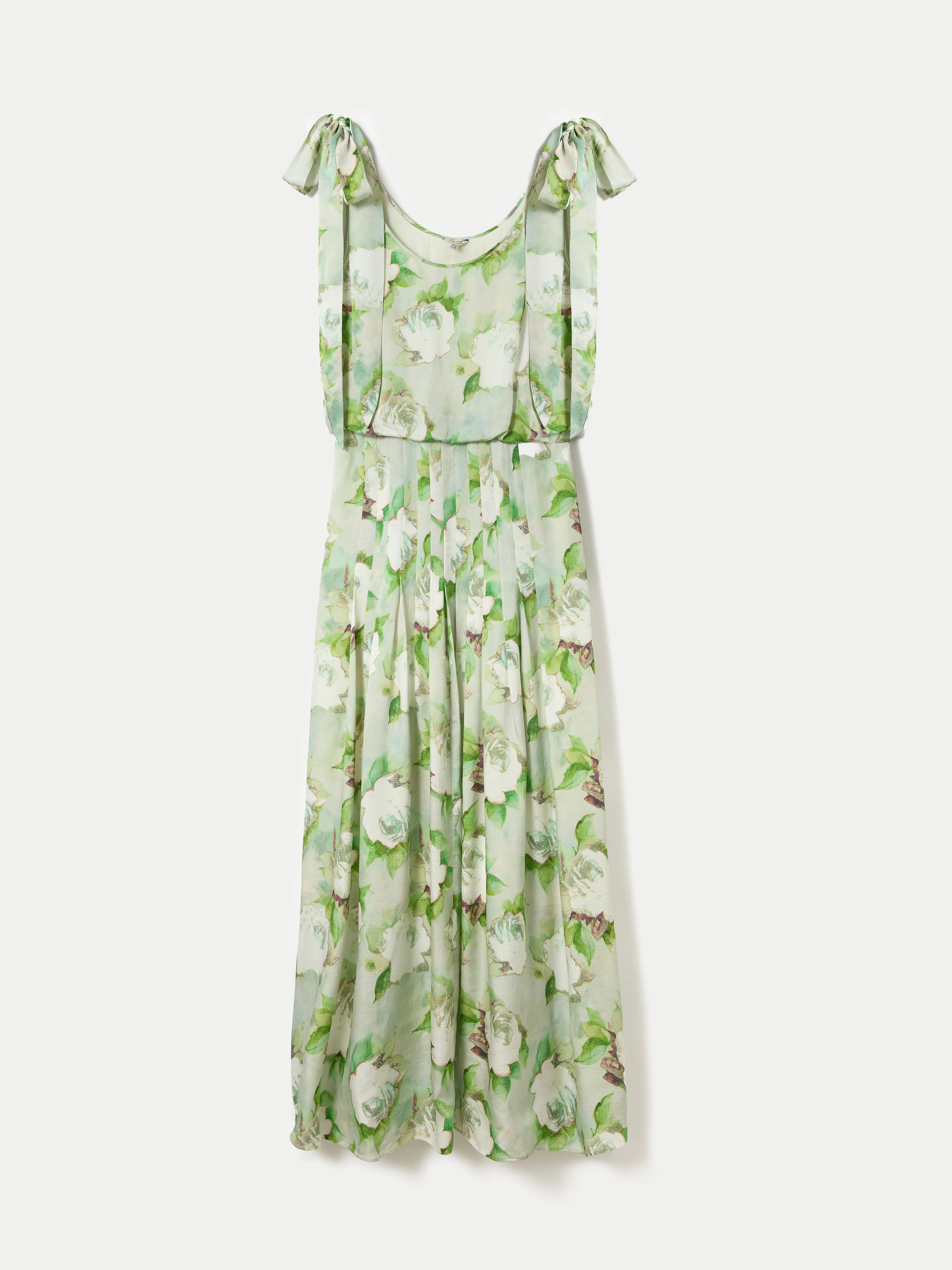 Sketch Rose Tie Maxi Dress | Green - Image 7