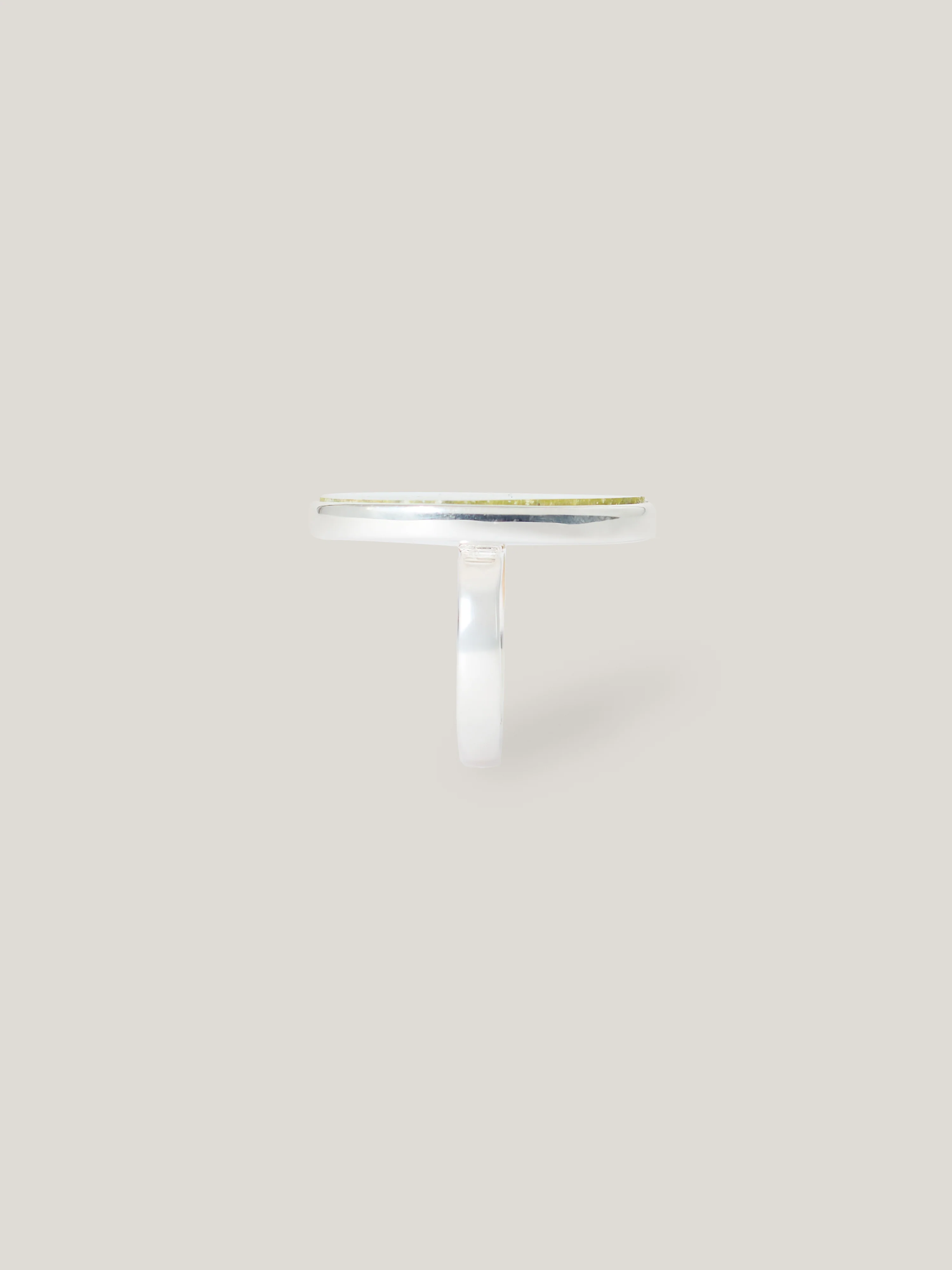 Green Jasper Disc Ring | Green - Image 3