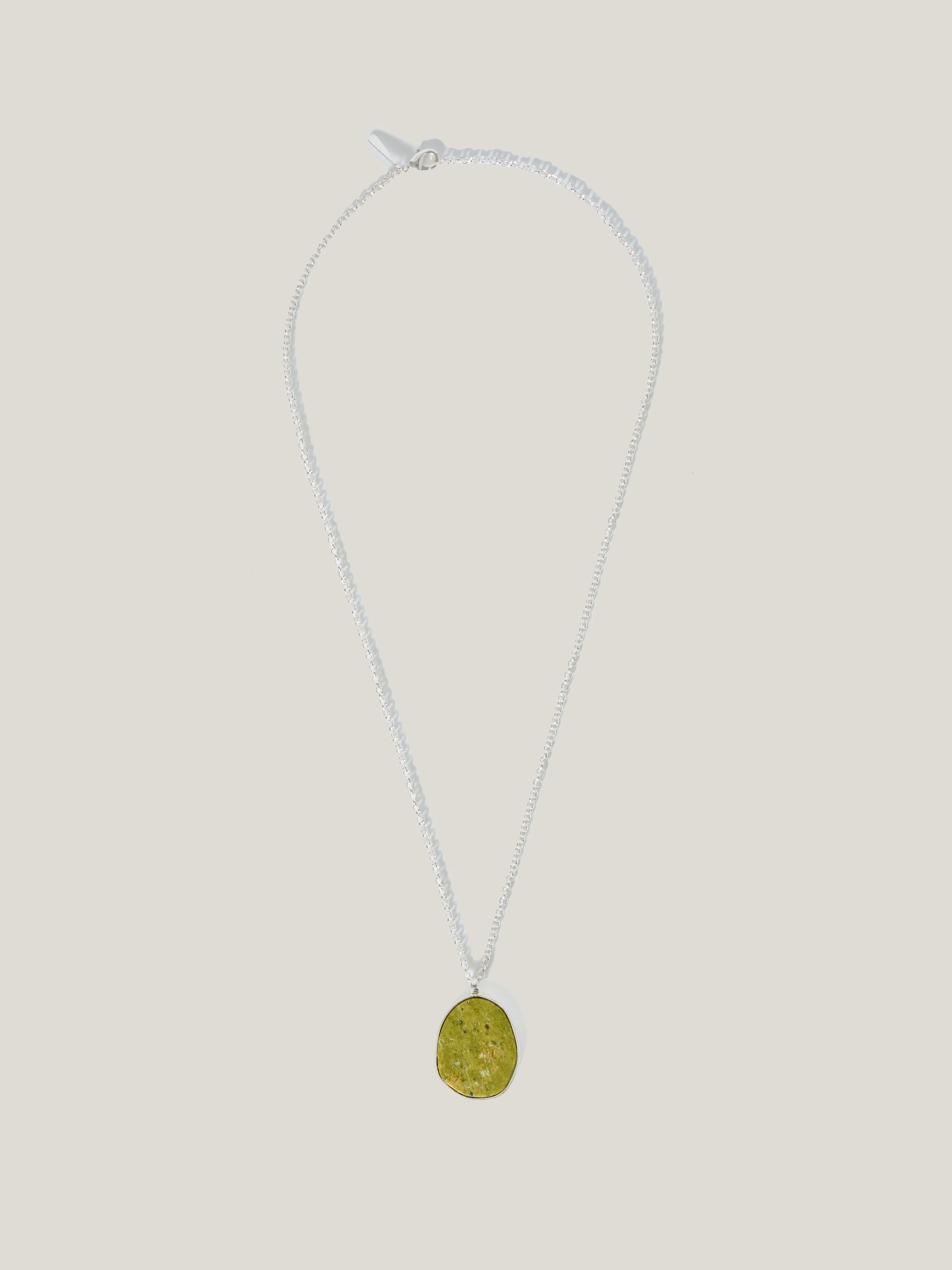 Green Jasper Pendant Necklace | Green