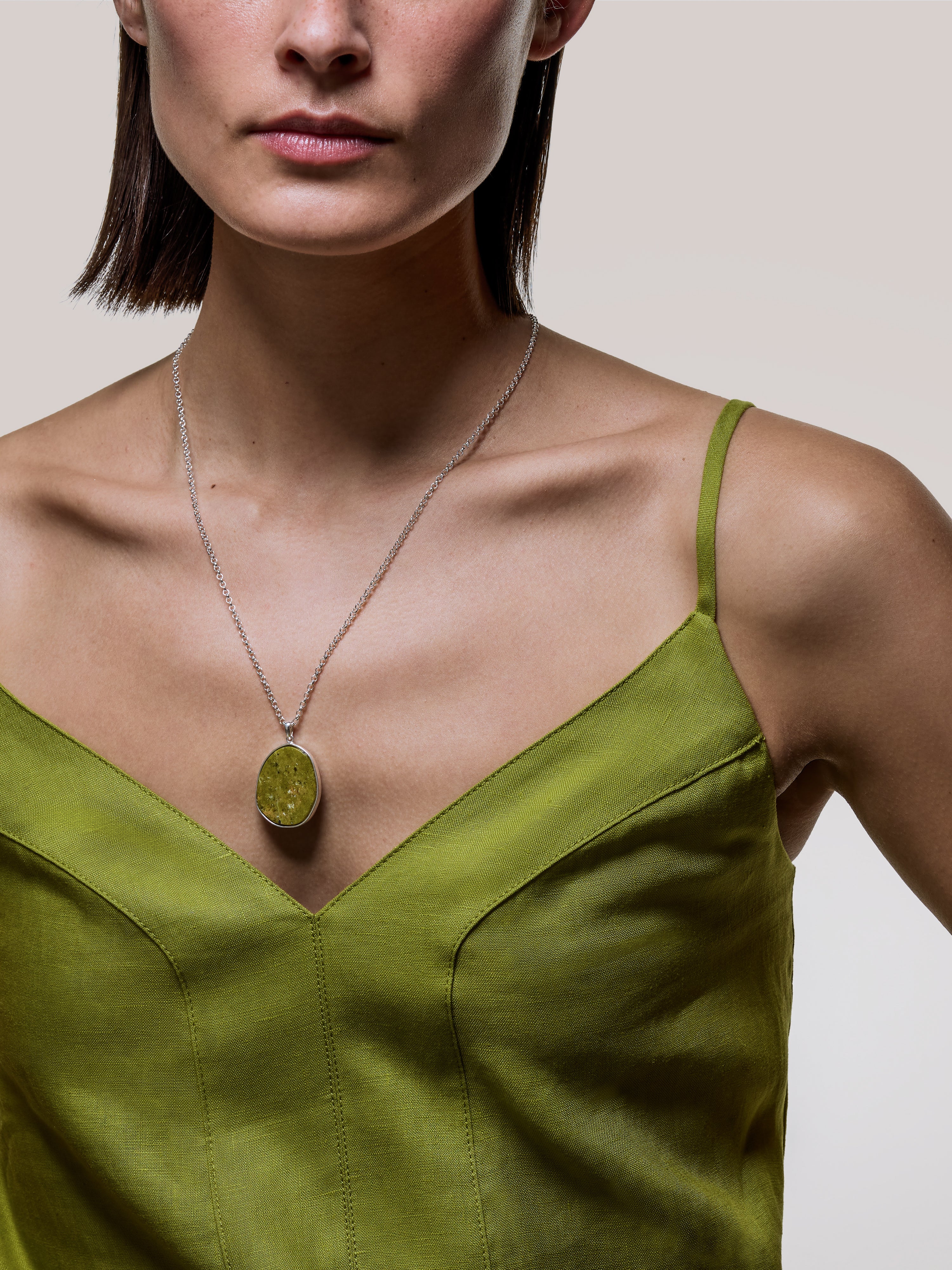 Green Jasper Pendant Necklace | Green - Image 2