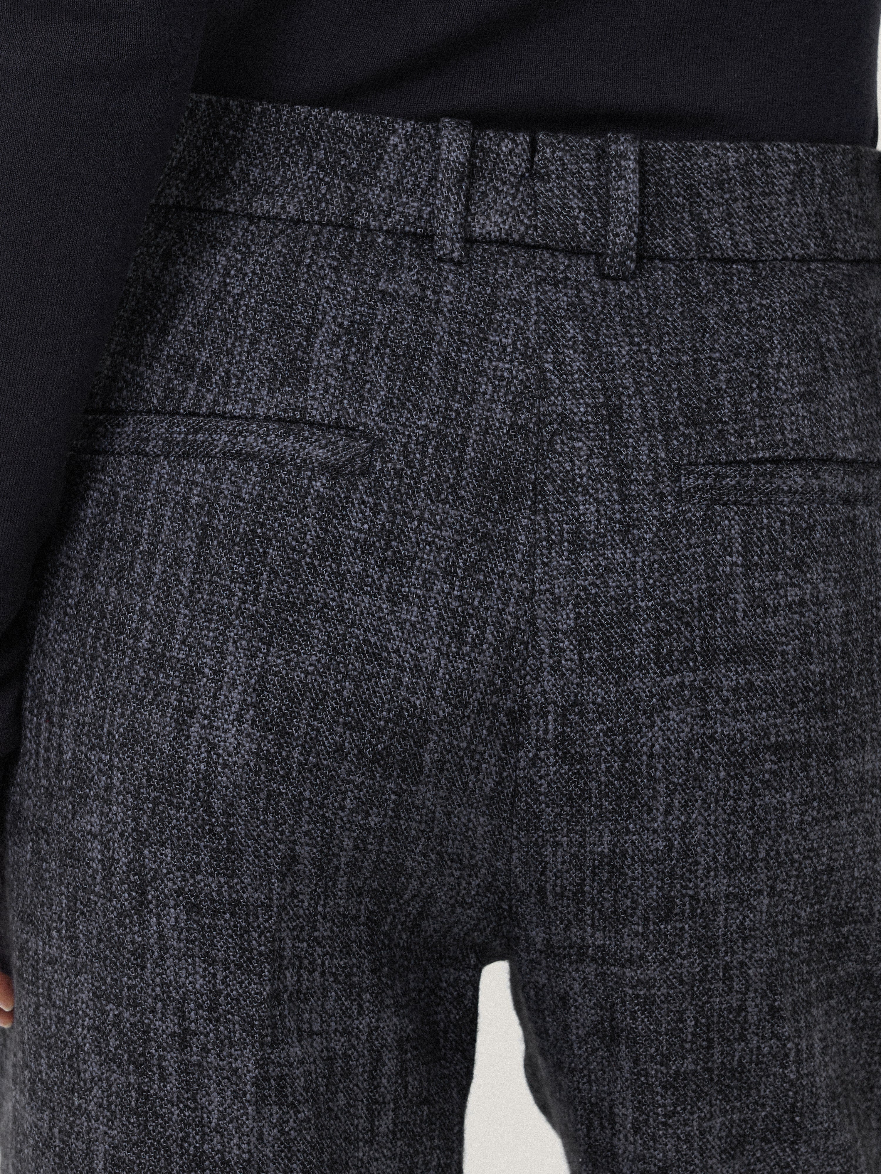 Hale Boucle Cropped Trousers | Navy - Image 5