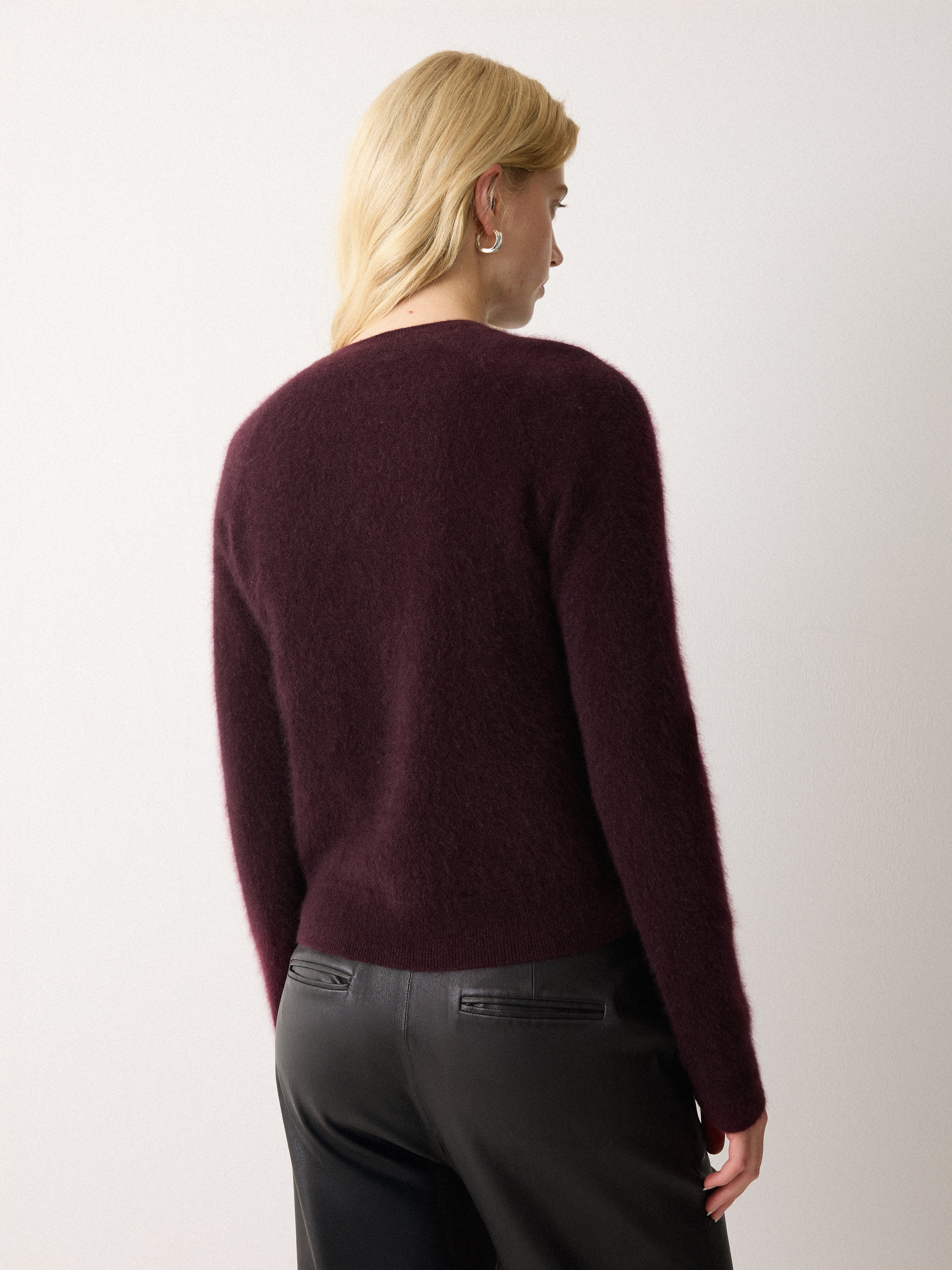 Halo Cashmere Cardigan | Purple - Image 4
