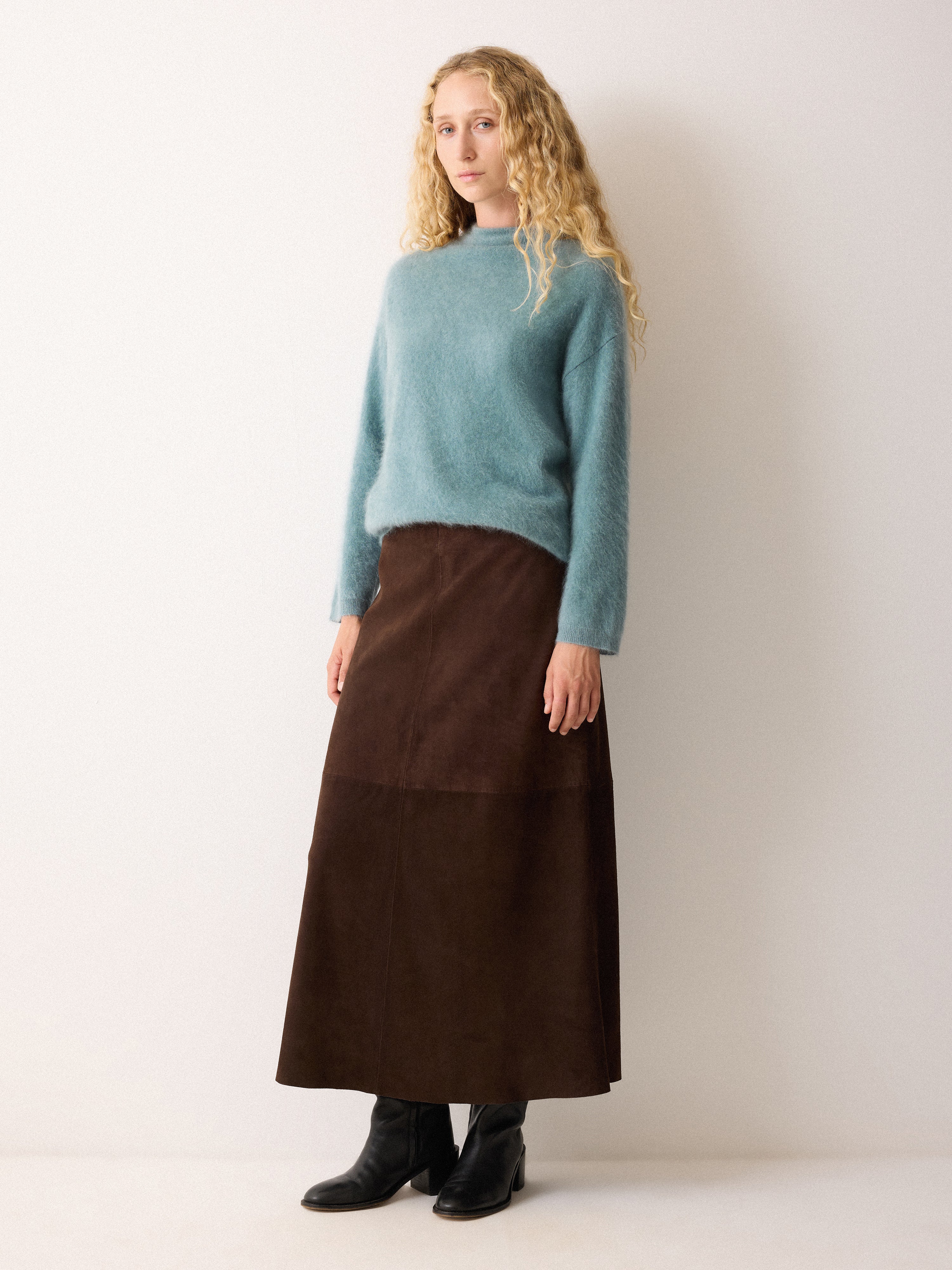 Halo Cashmere Oversized Jumper | Blue - Image 2