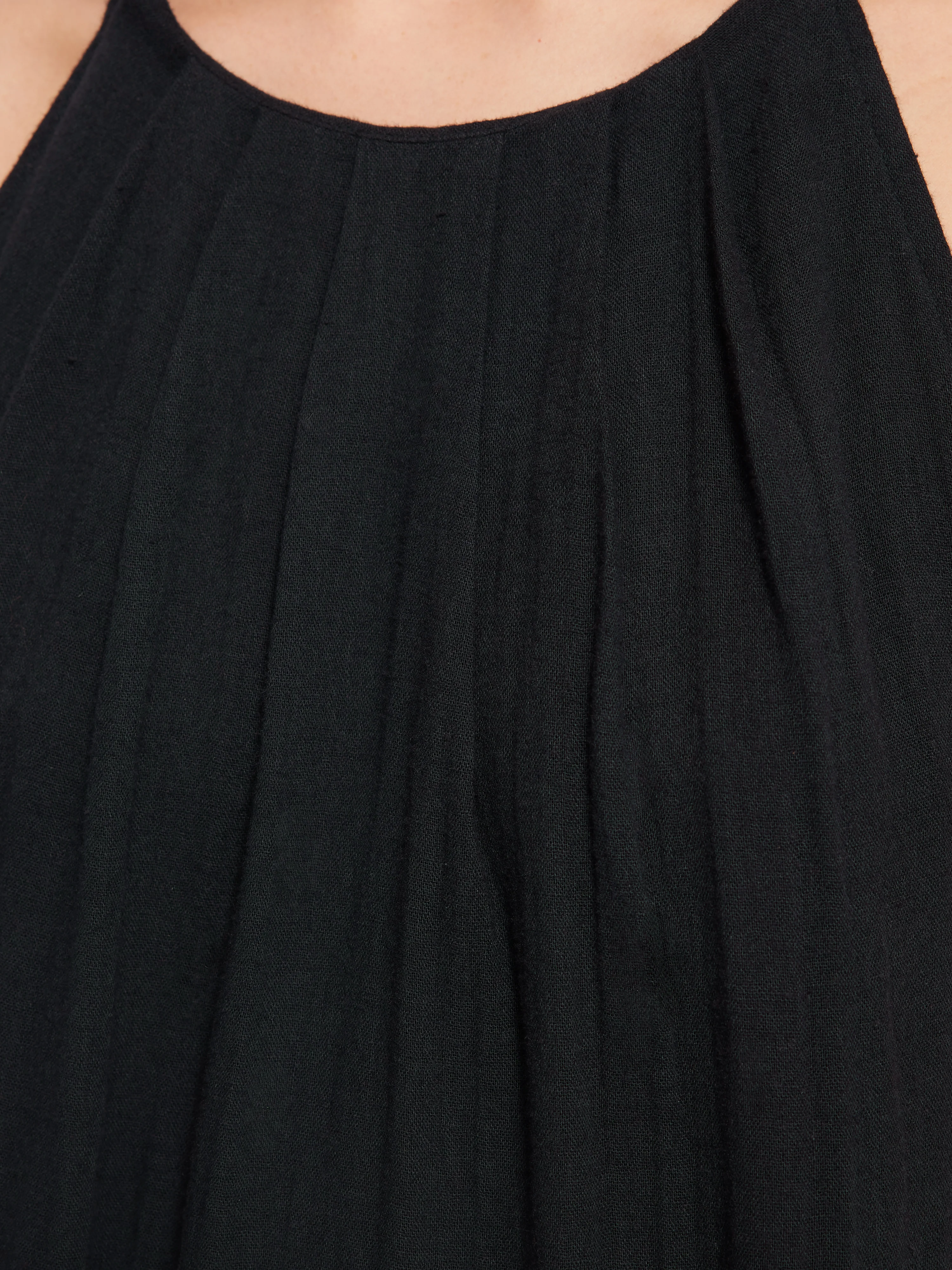Halter Neck Cheesecloth Dress | Navy - Image 6