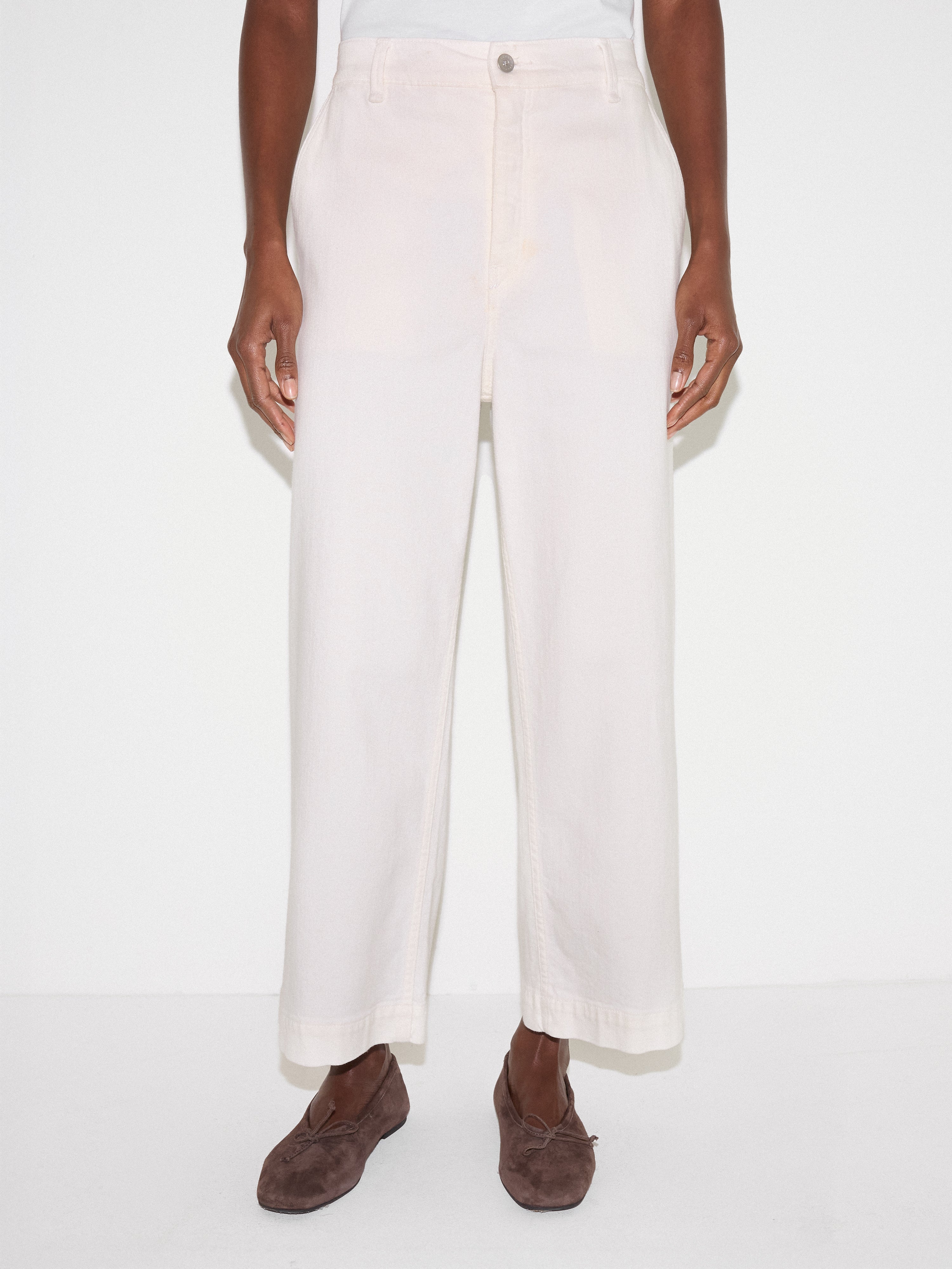 Hampstead Wide Leg Jean | White - Image 2