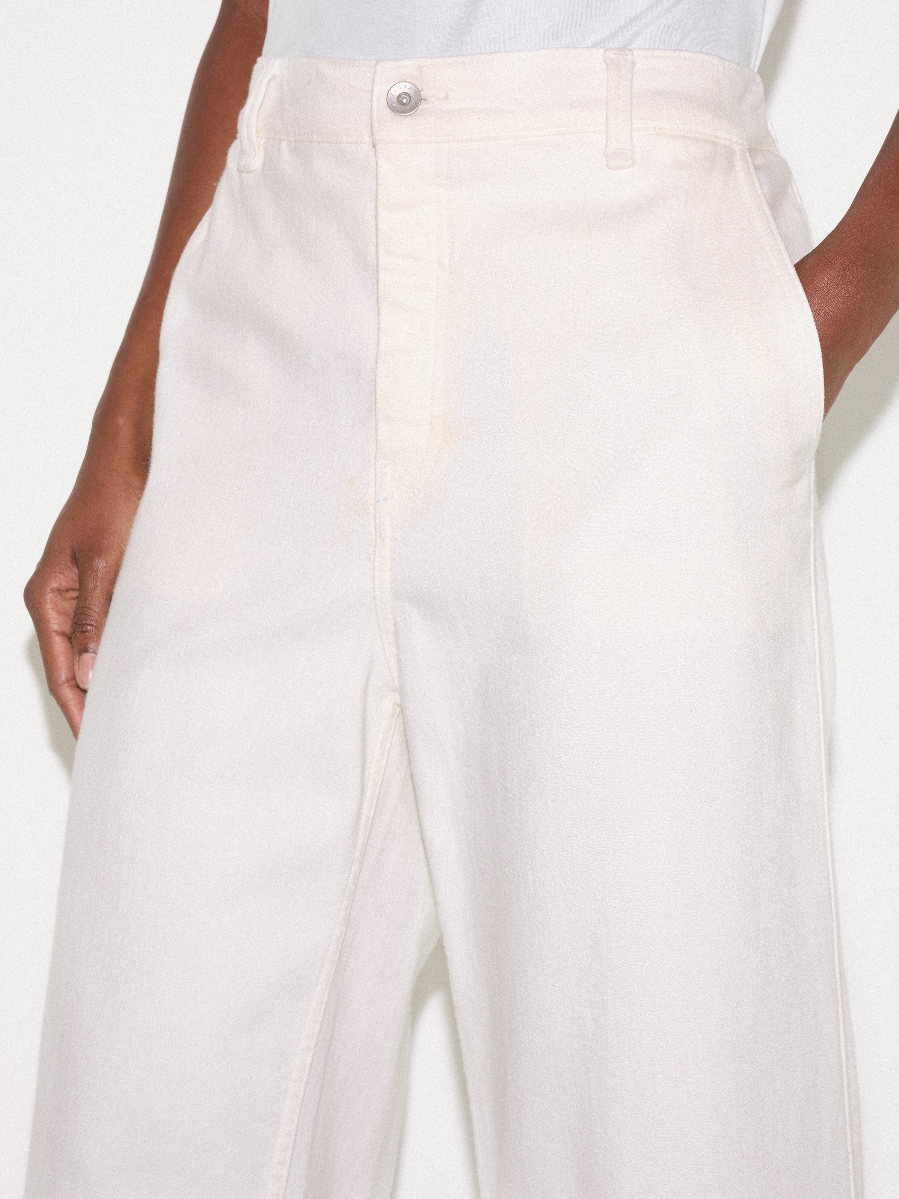 Hampstead Wide Leg Jean | White - Image 3