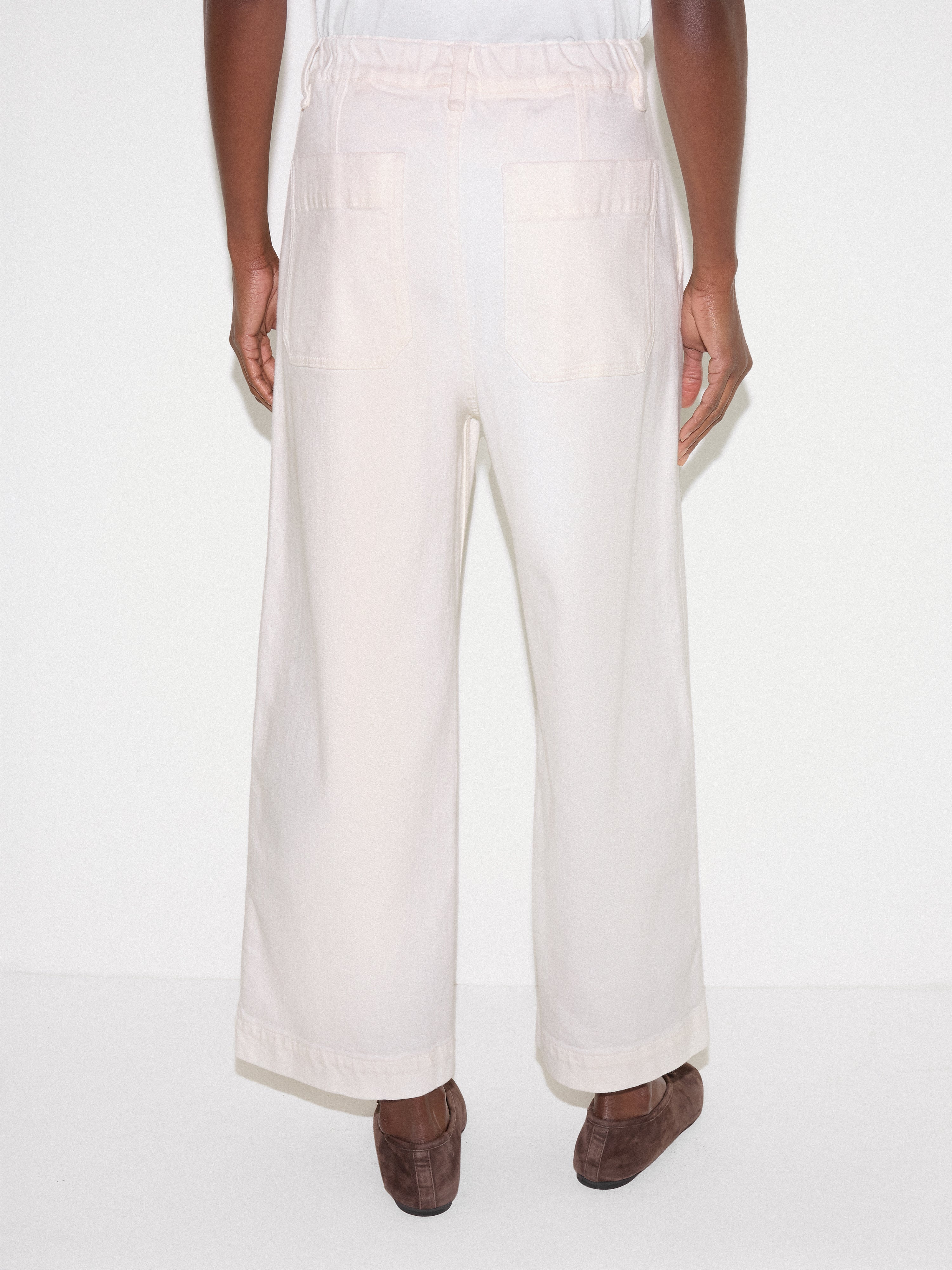 Hampstead Wide Leg Jean | White - Image 5