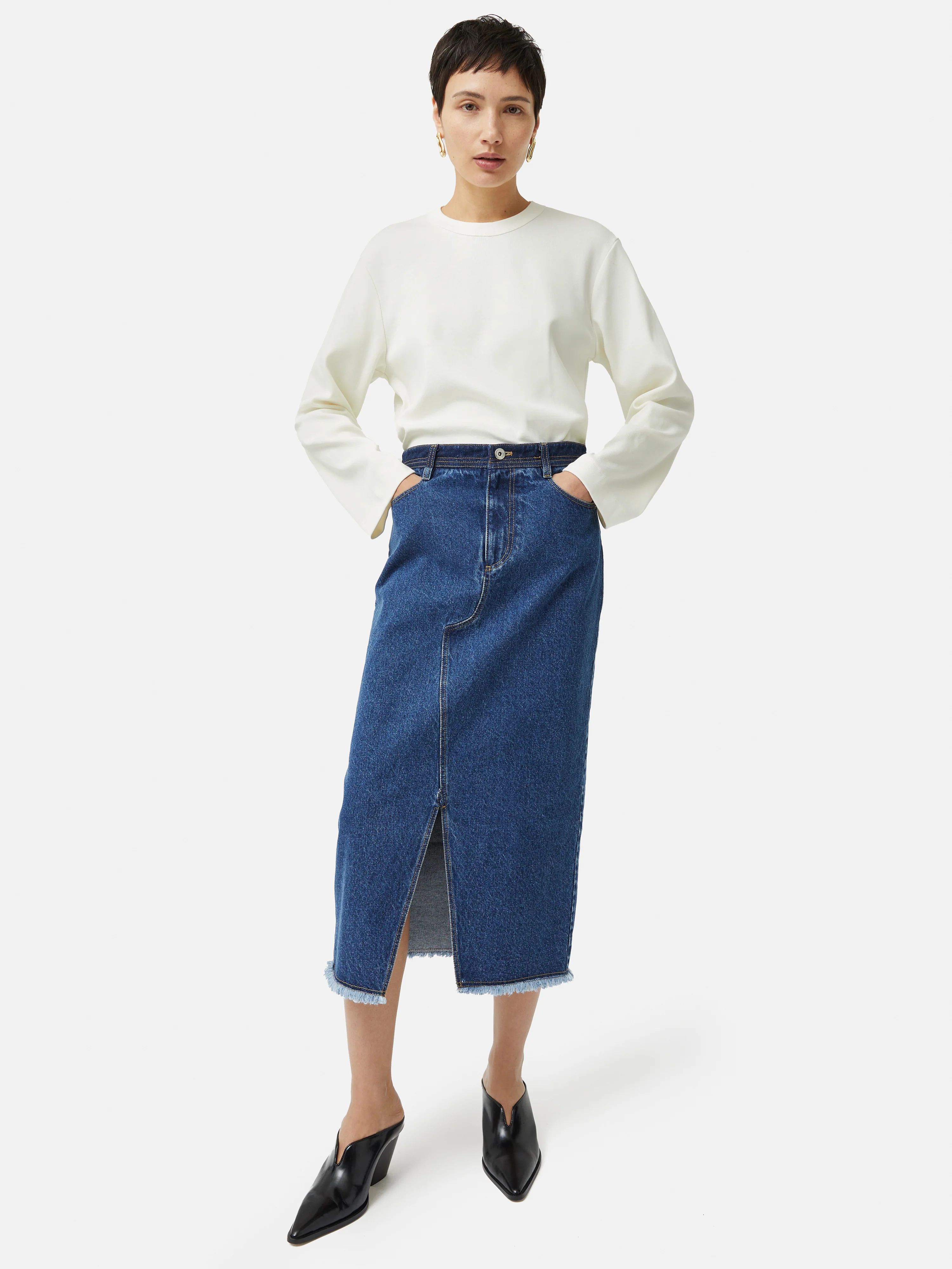 Heavy Cotton Sweatshirt | Cream - Image 3