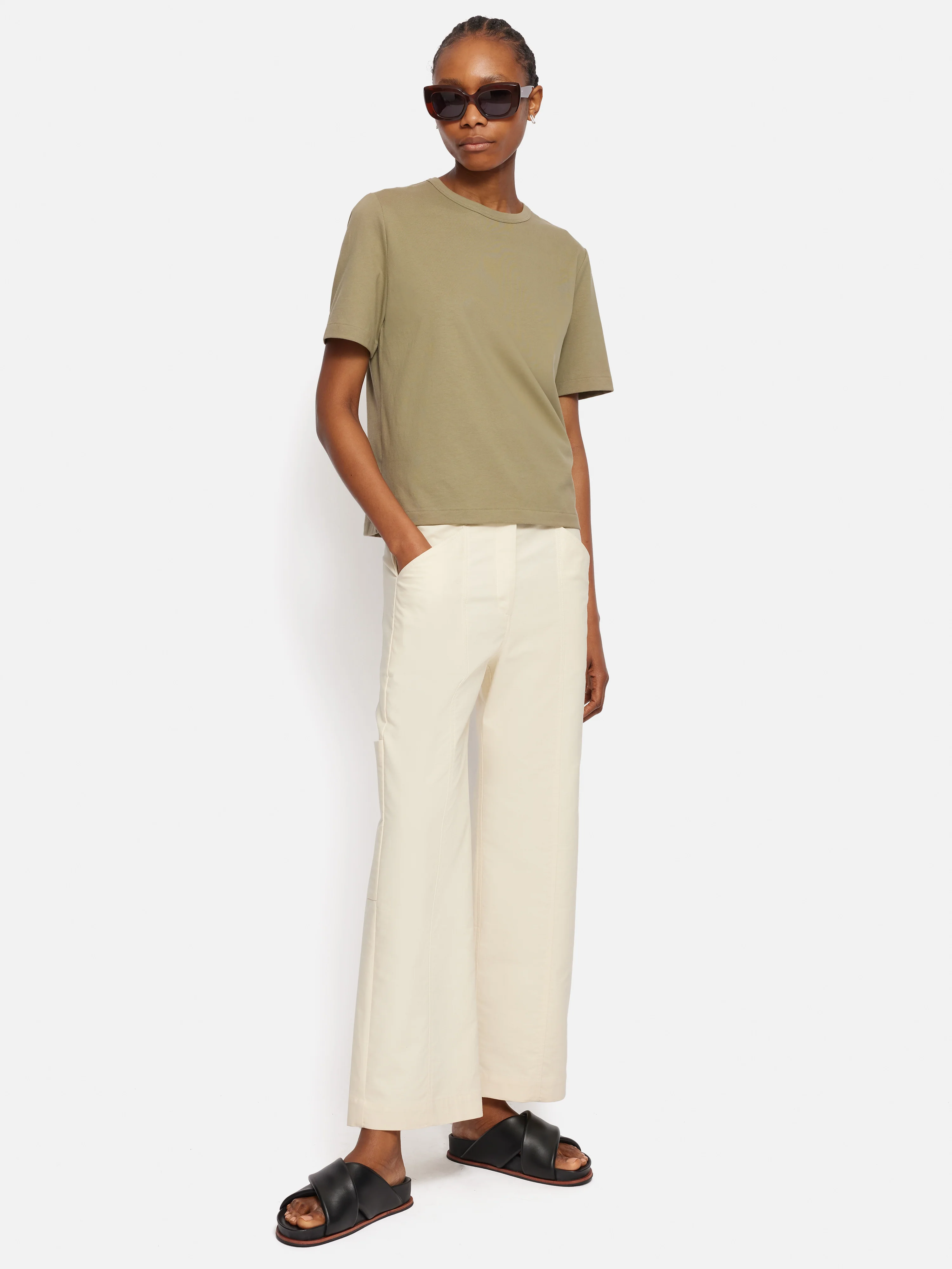 Heavy Cotton T-shirt | Khaki - Image 3