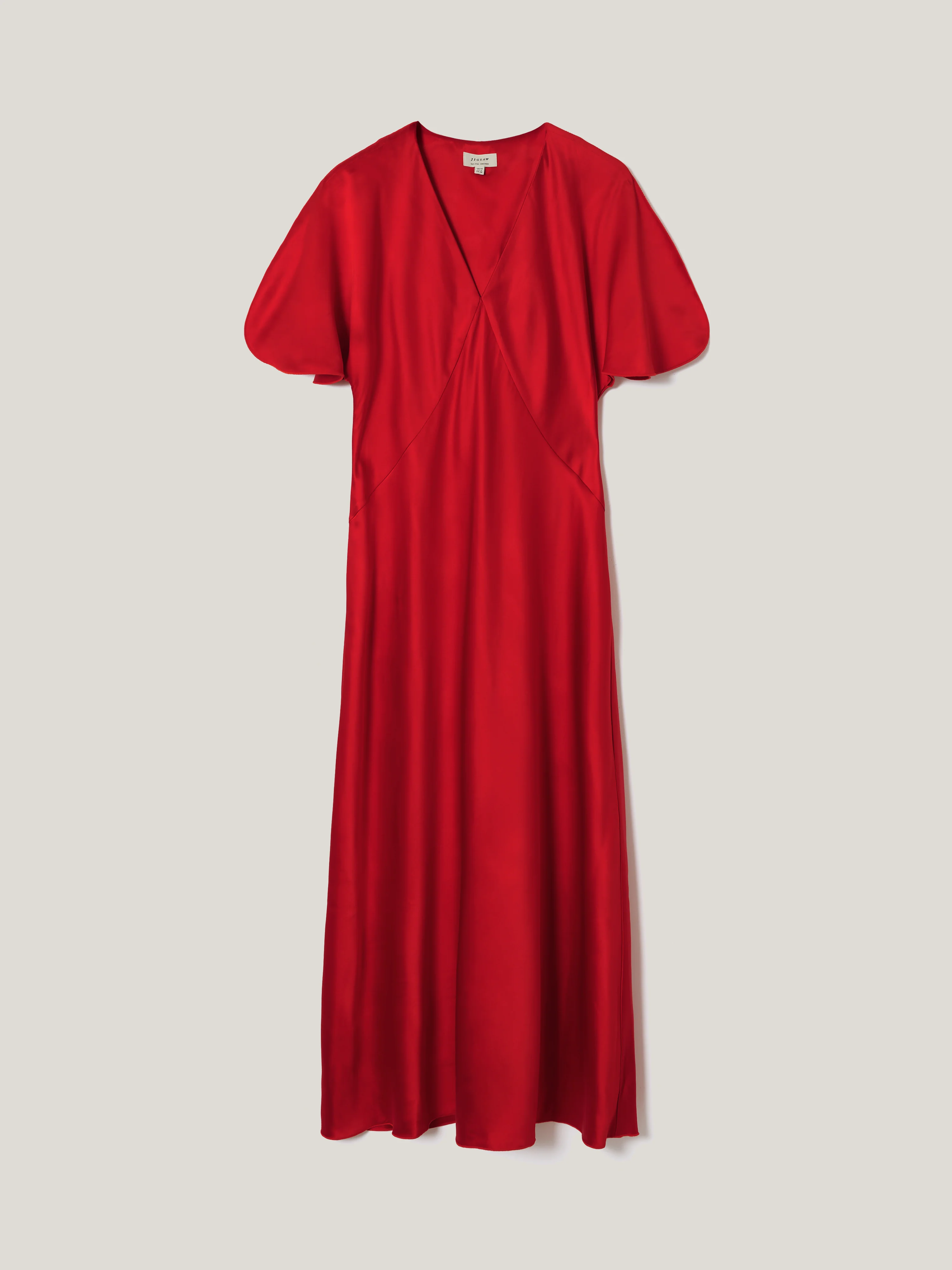 Satin Bias Cut Dress | Red - Image 5