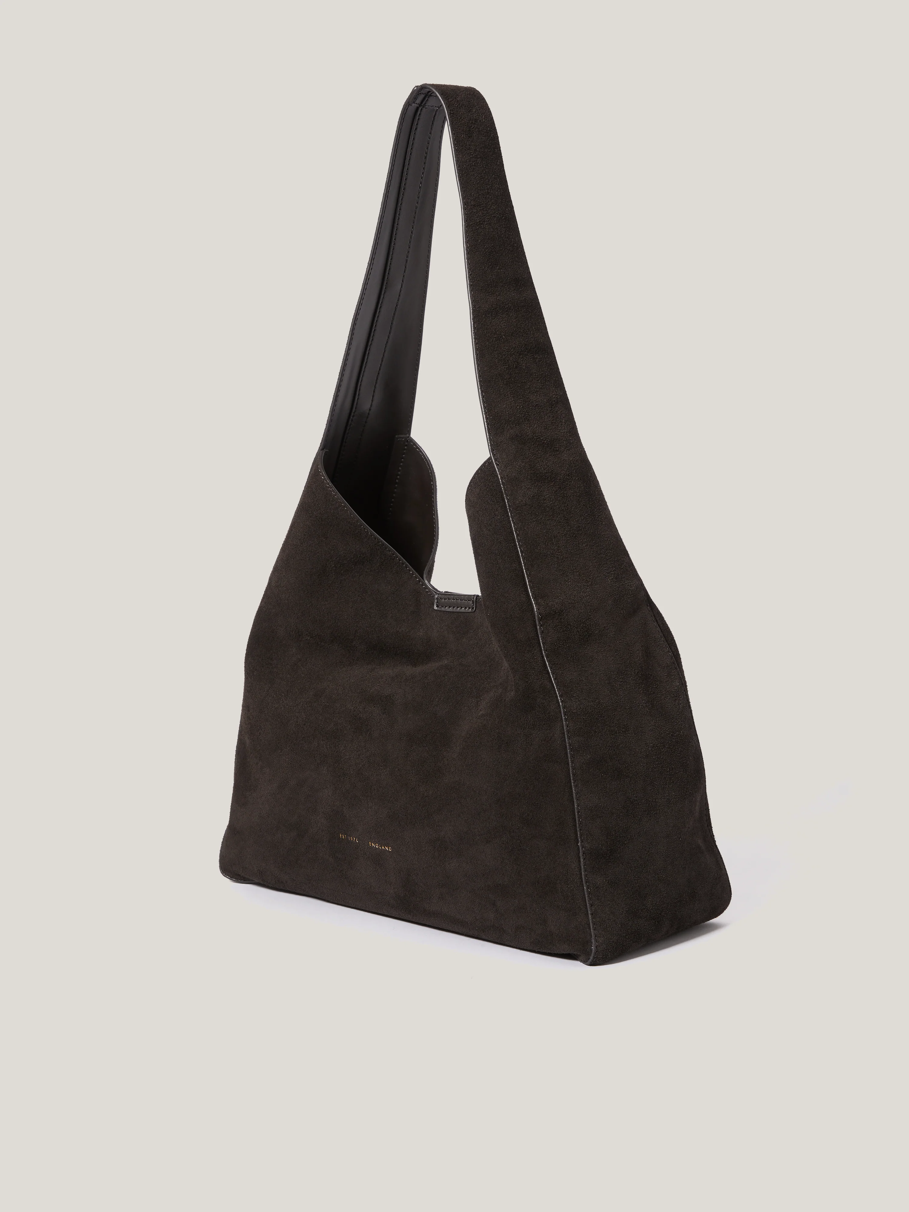 Heckfield Suede Tote | Chocolate - Image 4