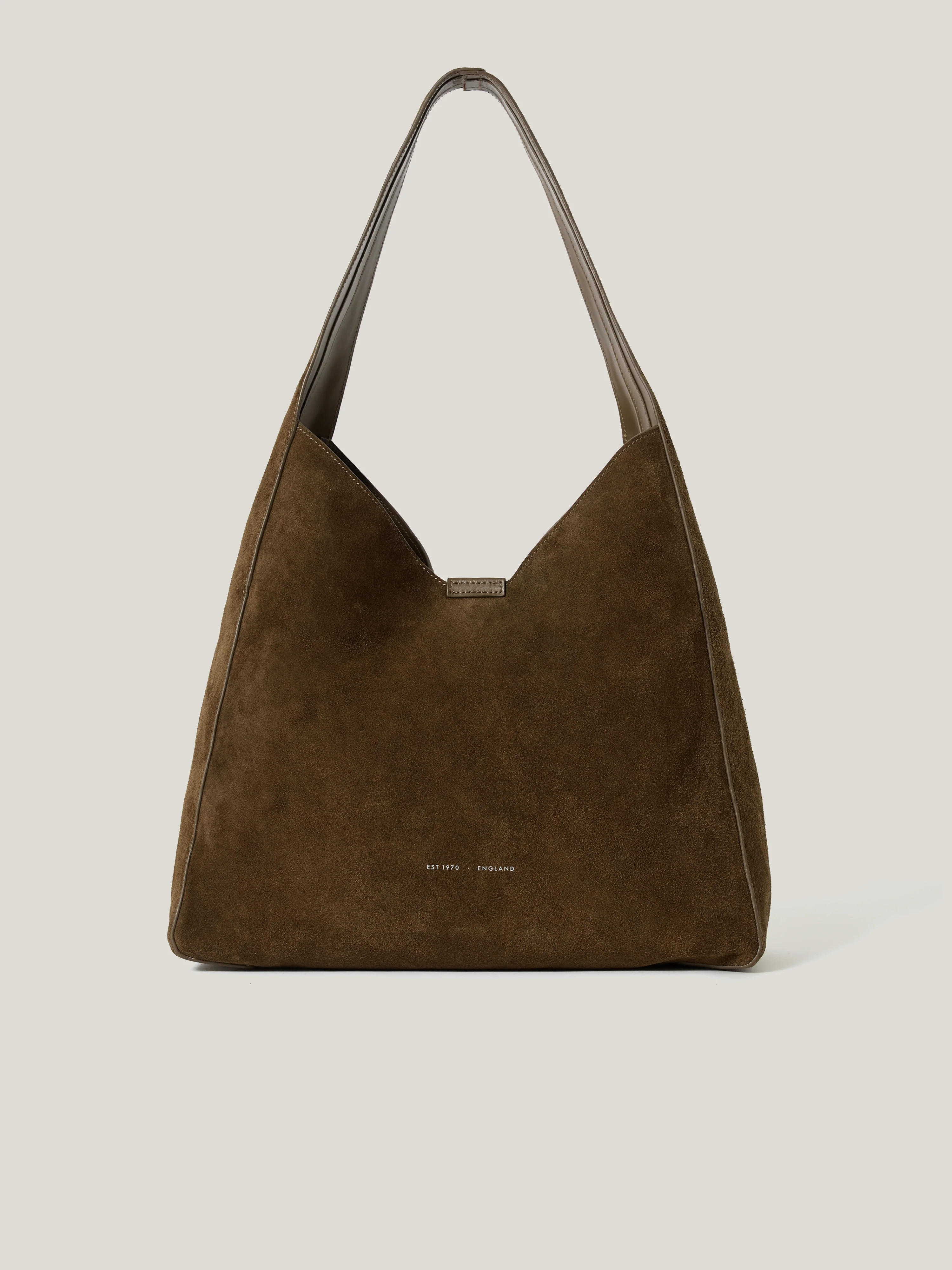 Heckfield Suede Tote | Khaki - Image 3