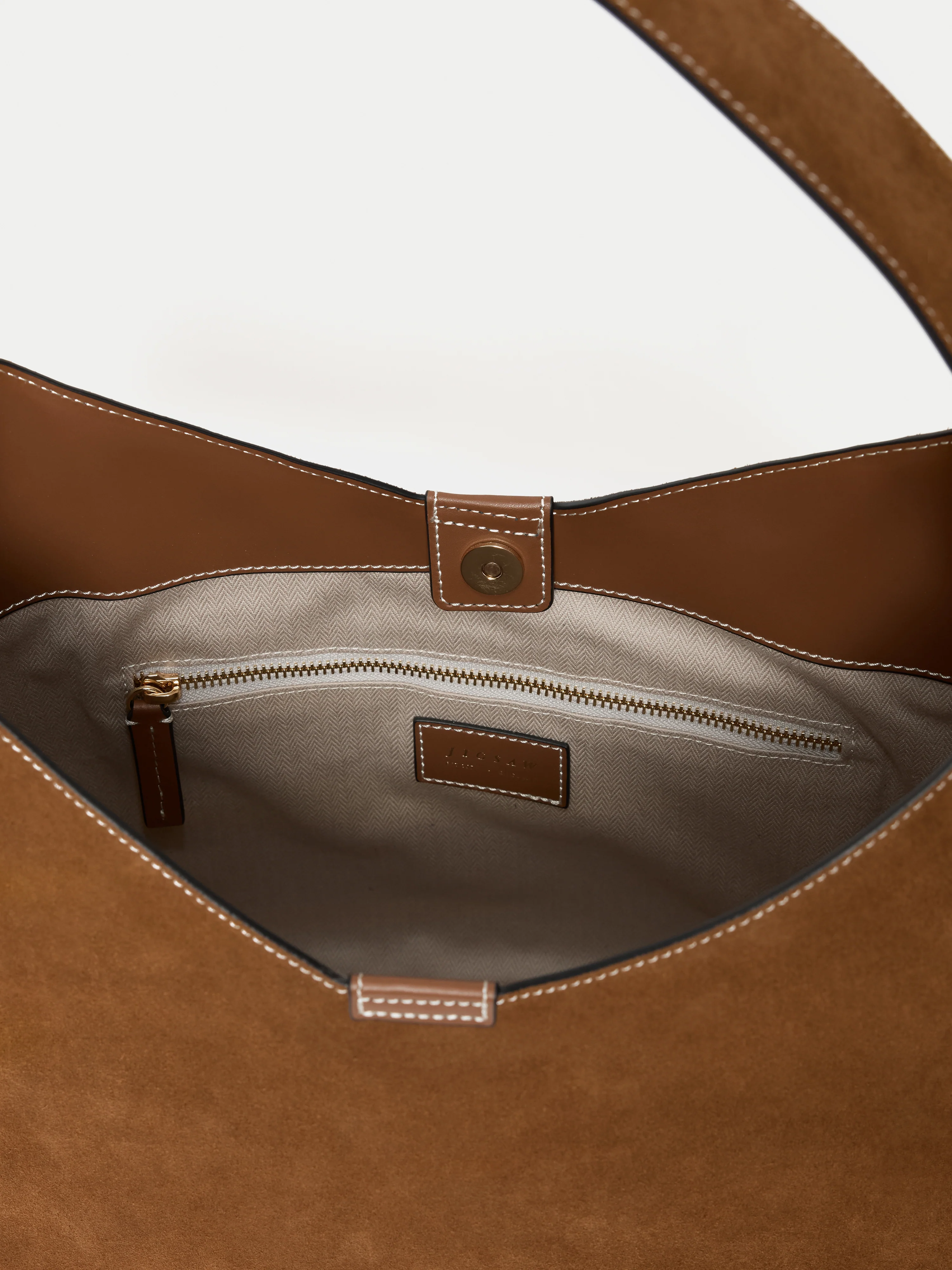 Heckfield Suede Tote | Light Tan - Image 4