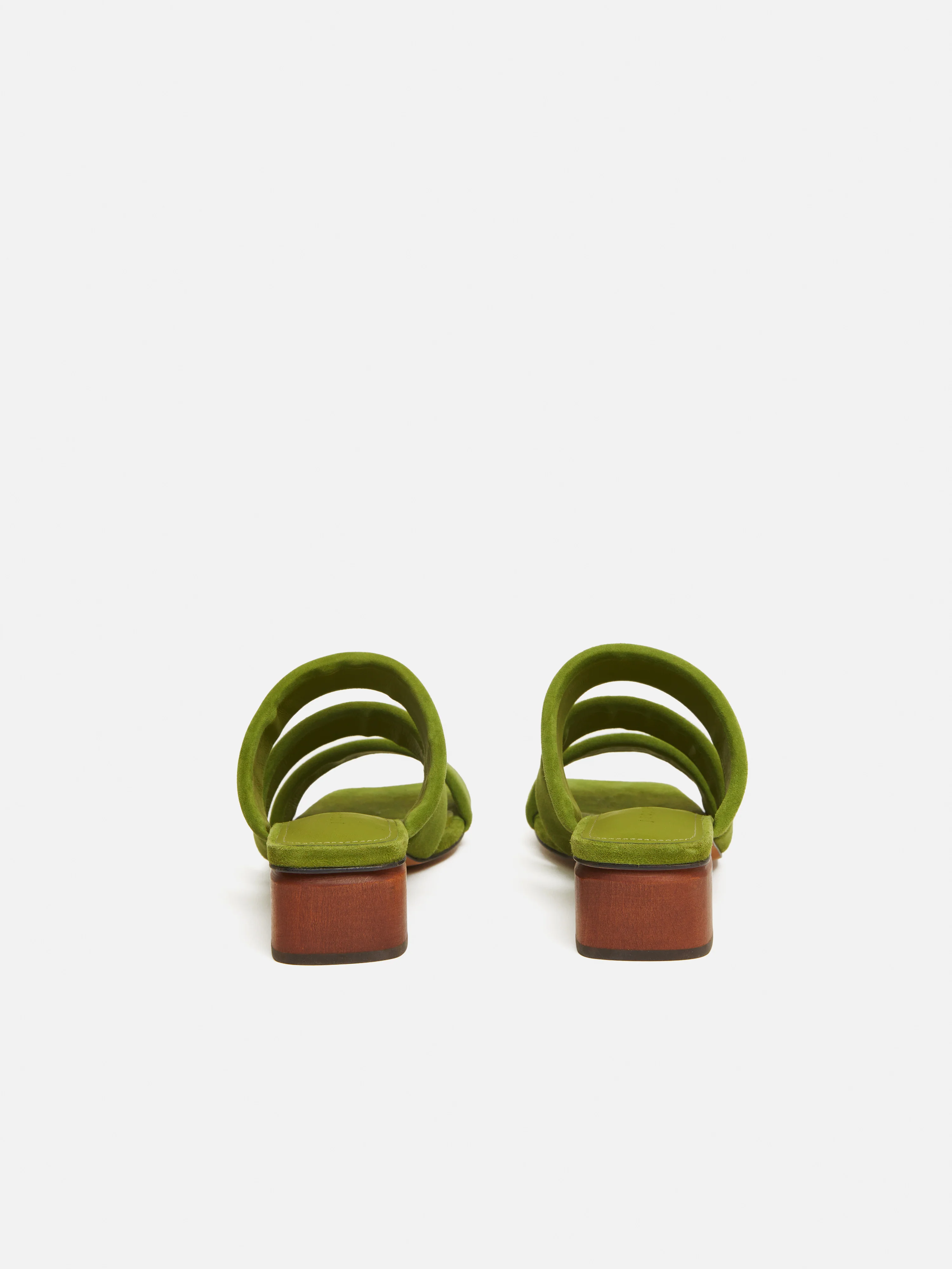 Henley Heeled Sandal | Green - Image 5