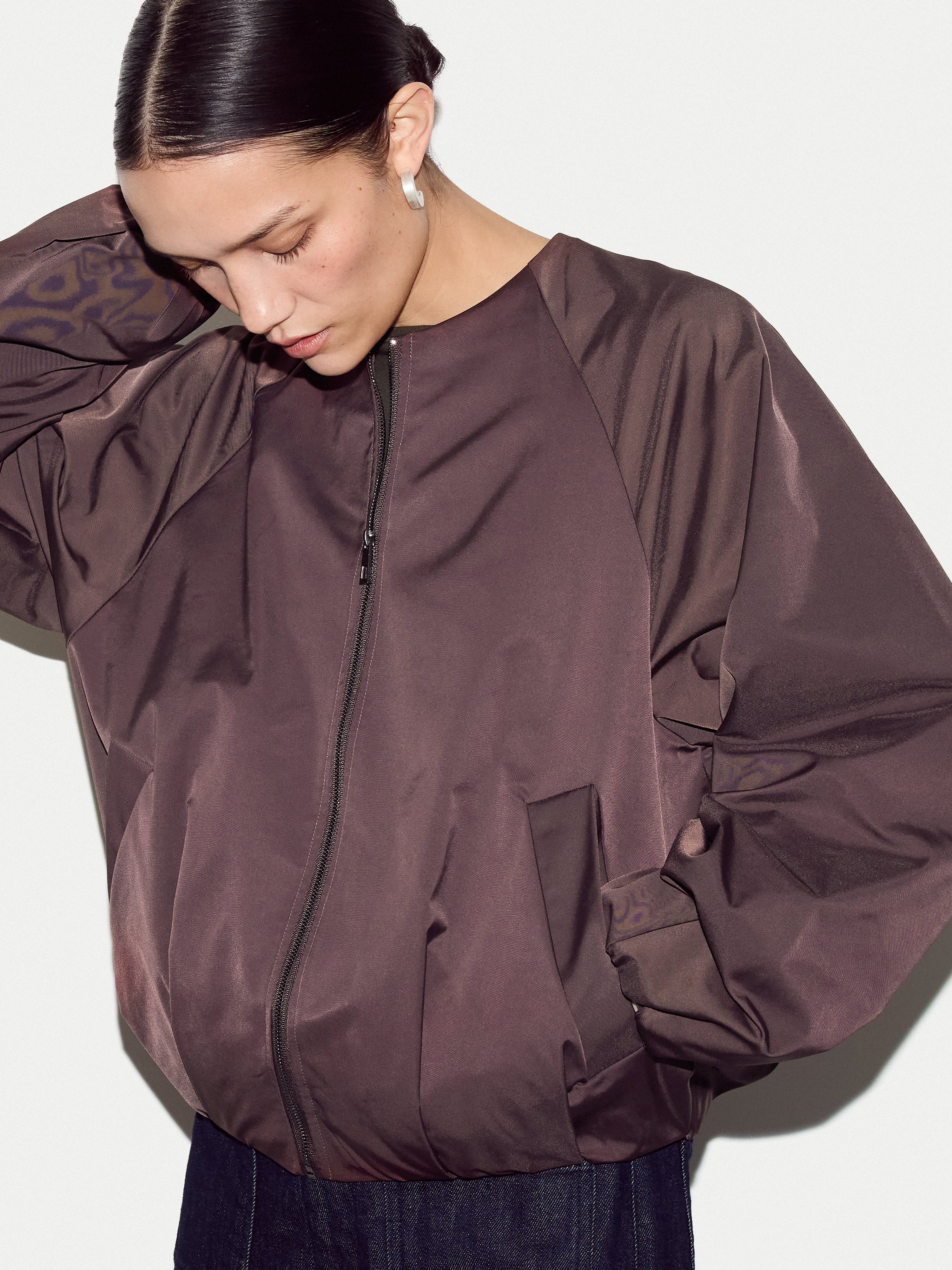 Hooded Bomber Jacket | Purple - Image 4