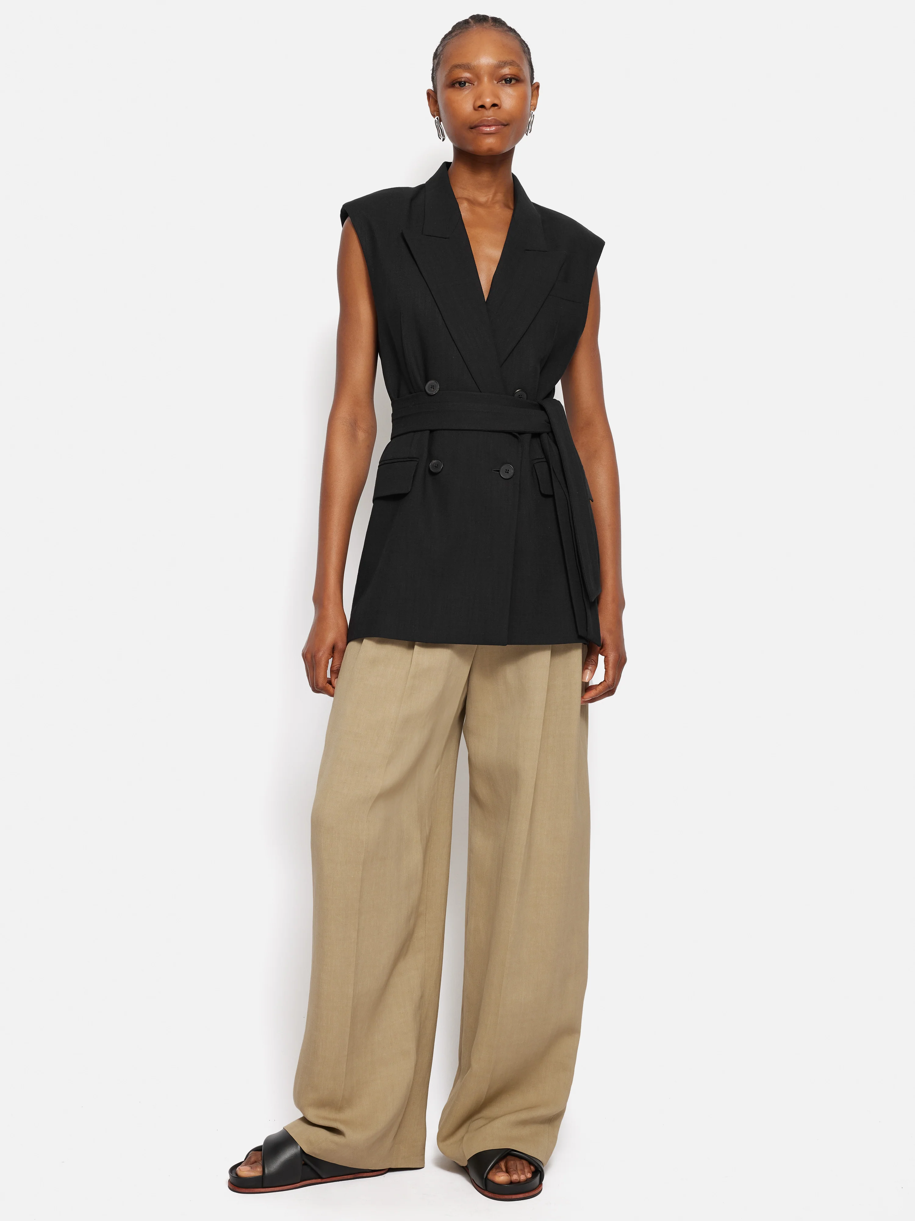 Hopsack Tatton Waistcoat | Black - Image 3