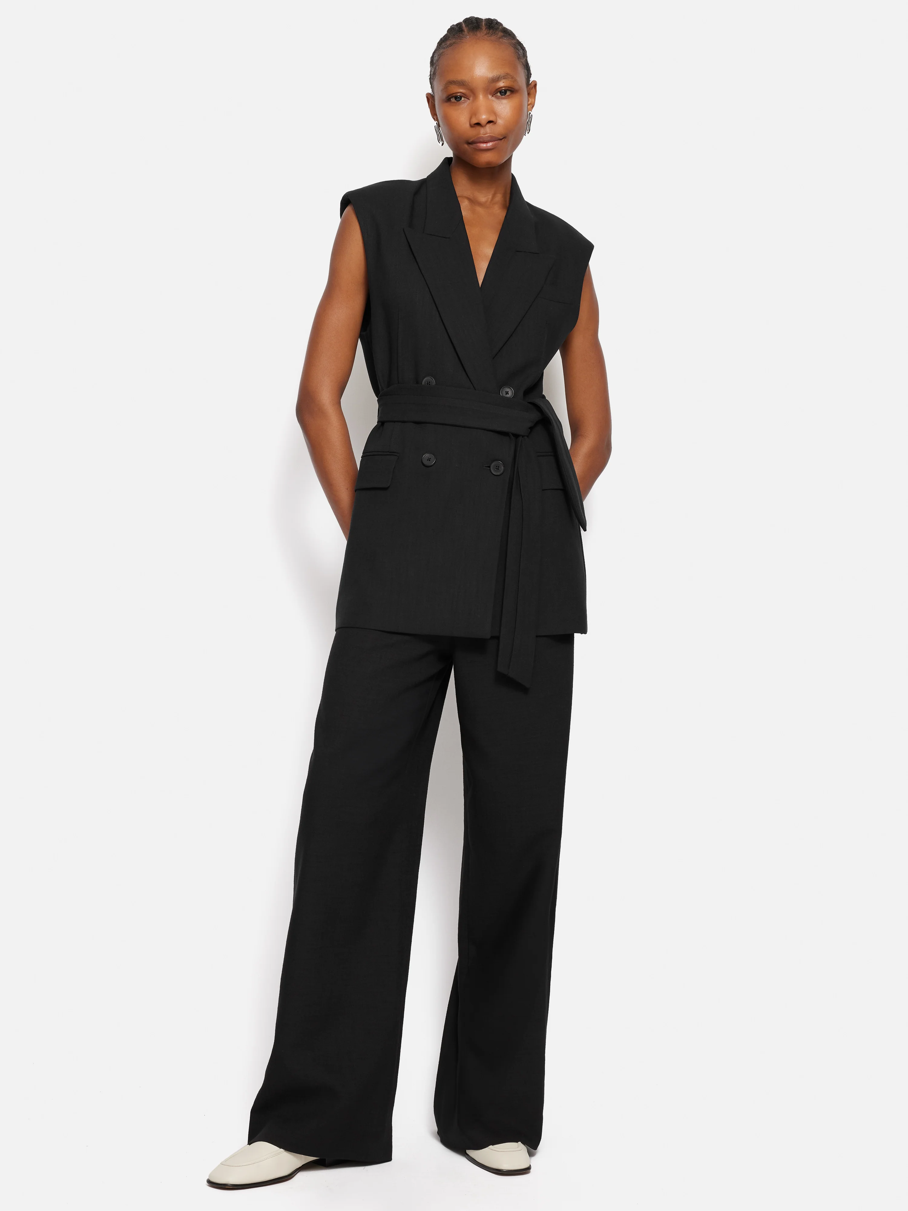Hopsack Tatton Waistcoat | Black - Image 6