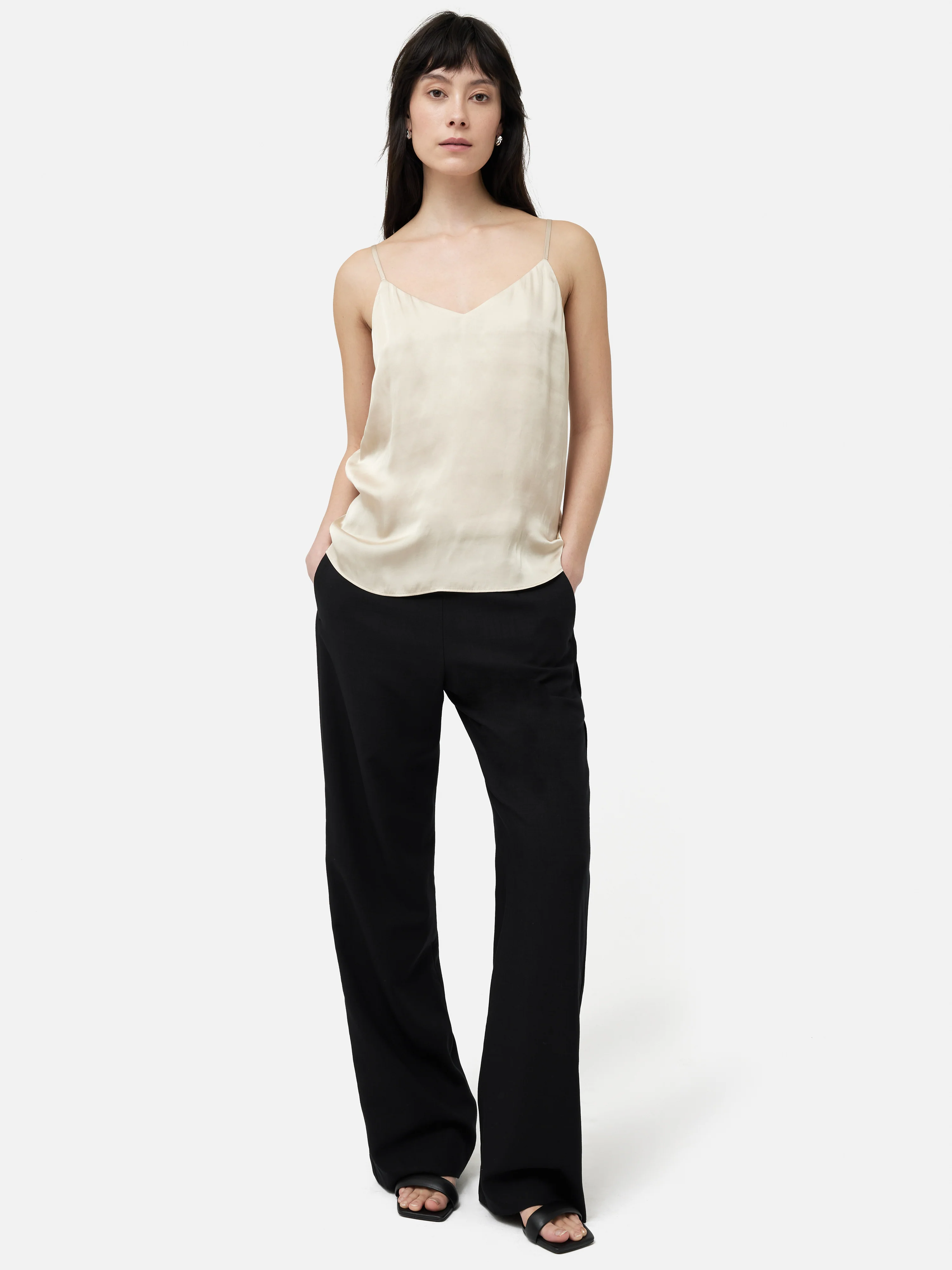 Hopsack Tux Trouser | Black - Image 3