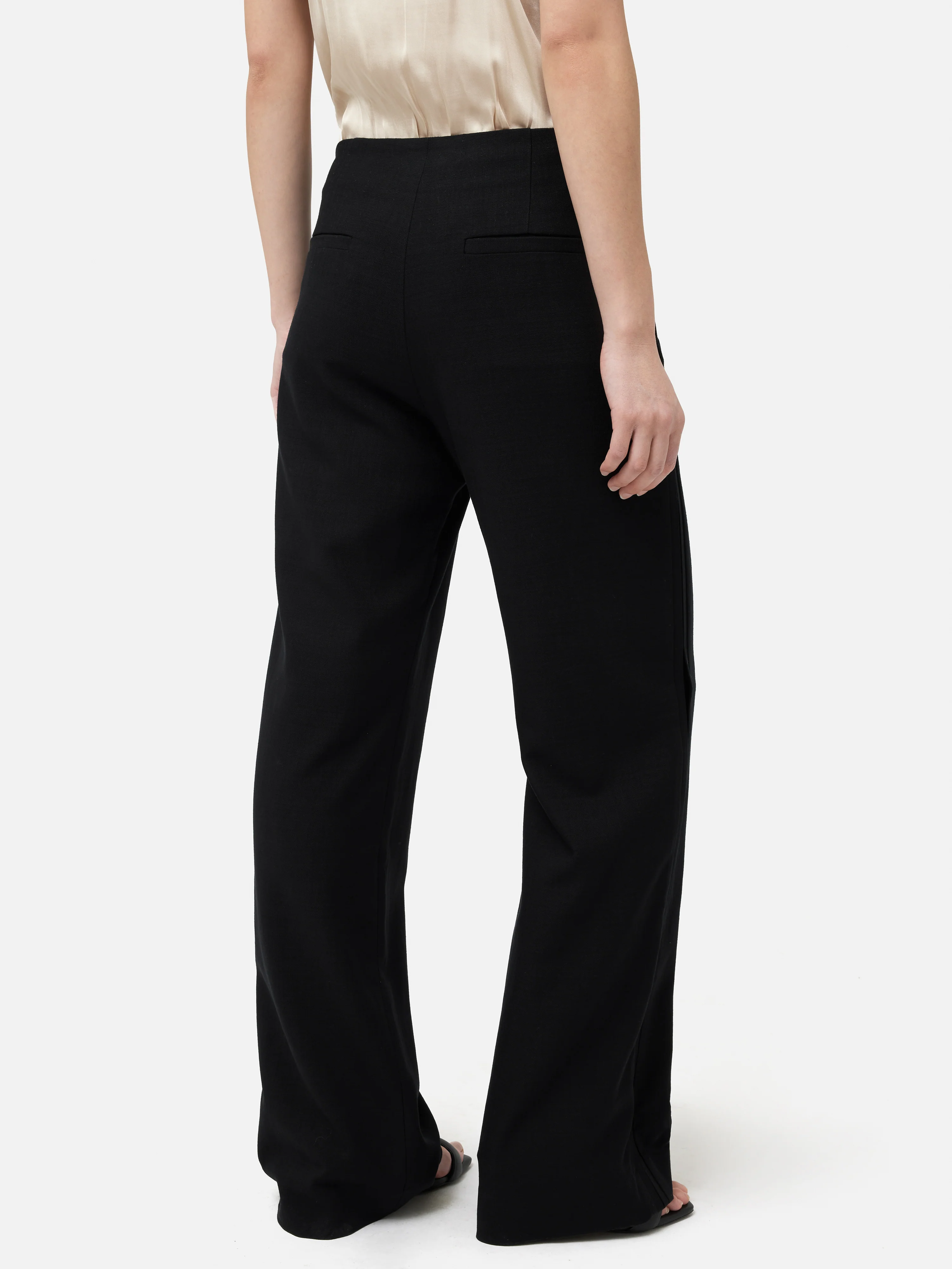 Hopsack Tux Trouser | Black - Image 5
