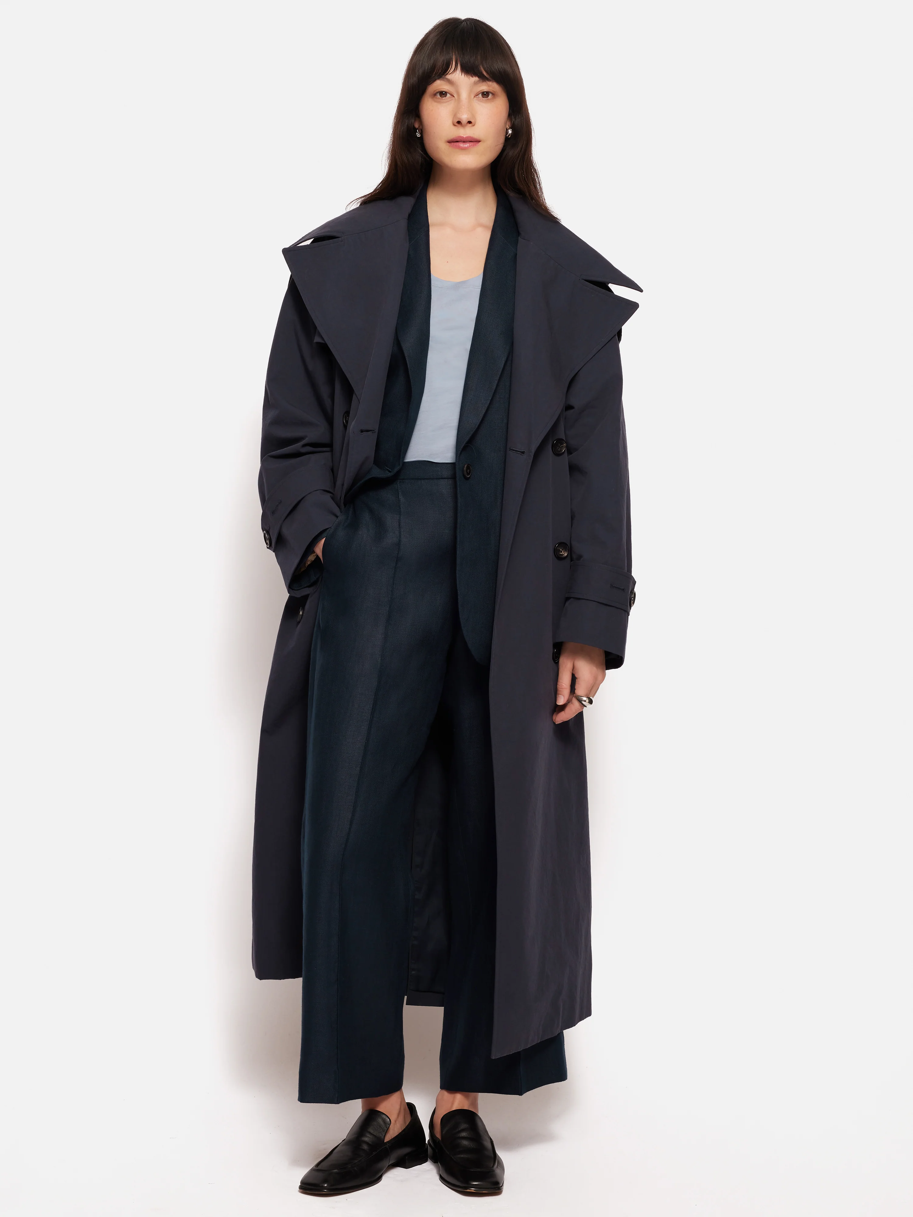 Irish Linen Herringbone Gibson Blazer | Navy - Image 6