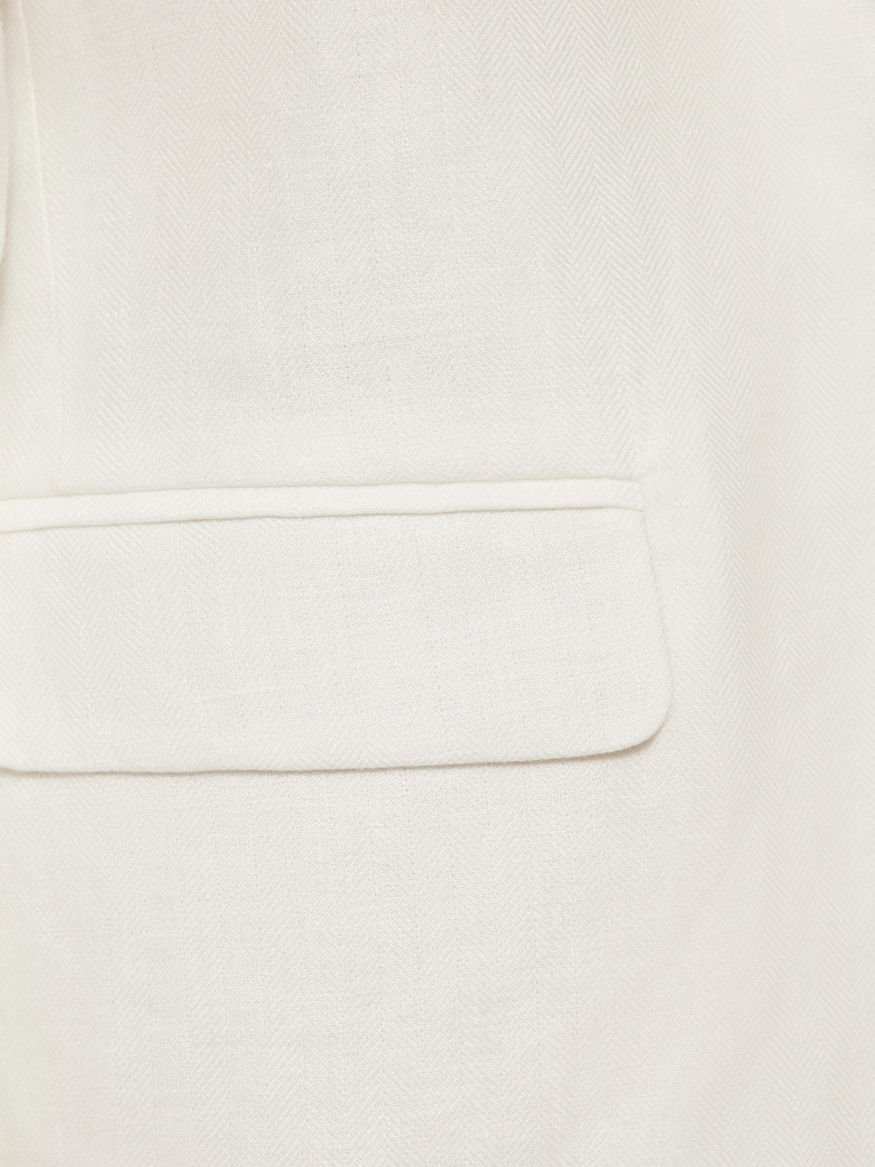 Irish Linen Herringbone Brook Jacket | White - Image 9