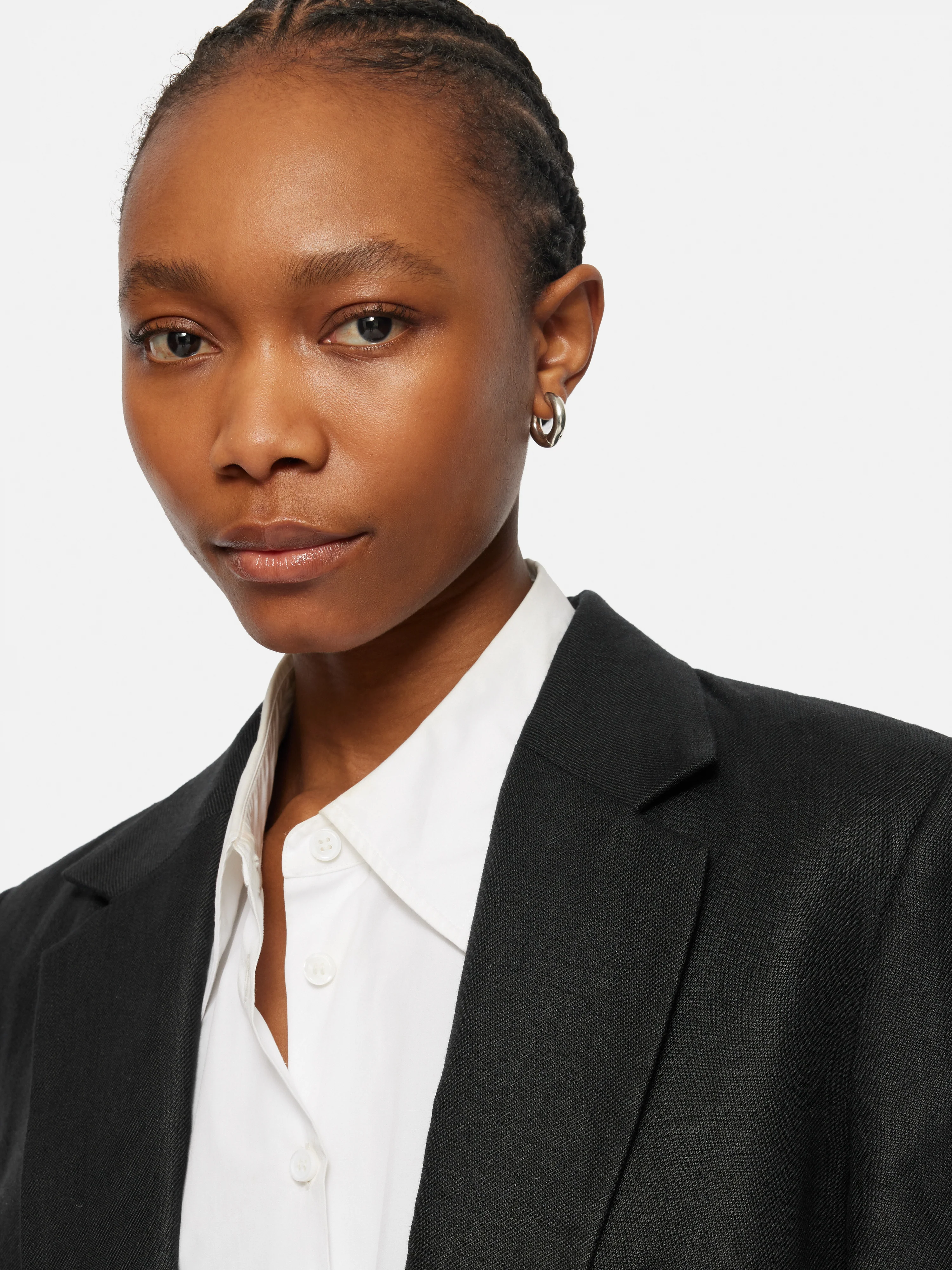 Irish Linen Twill Gibson Jacket | Black - Image 2