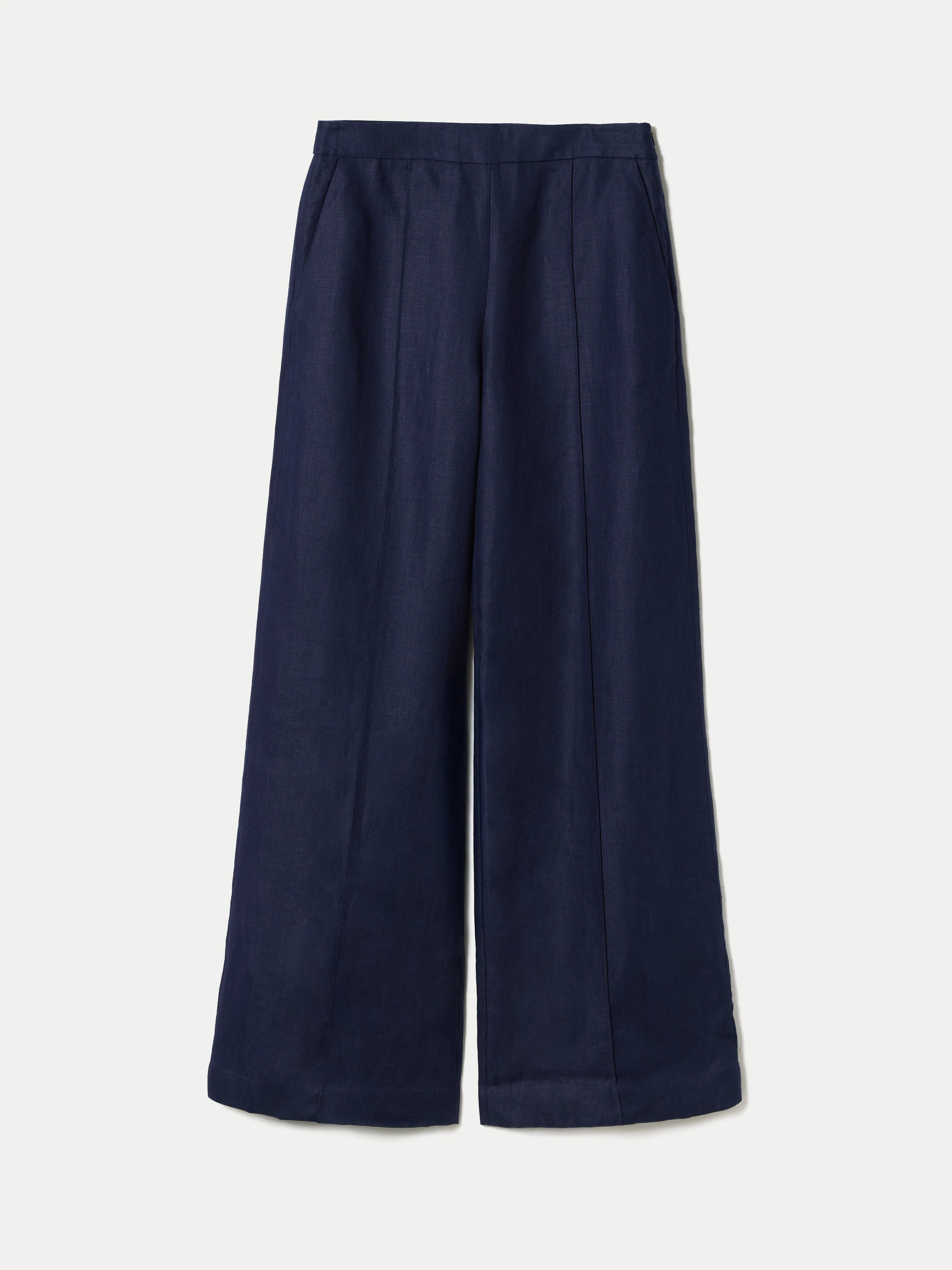Irish Linen Wide Leg Sailor Trouser | Navy - Image 6
