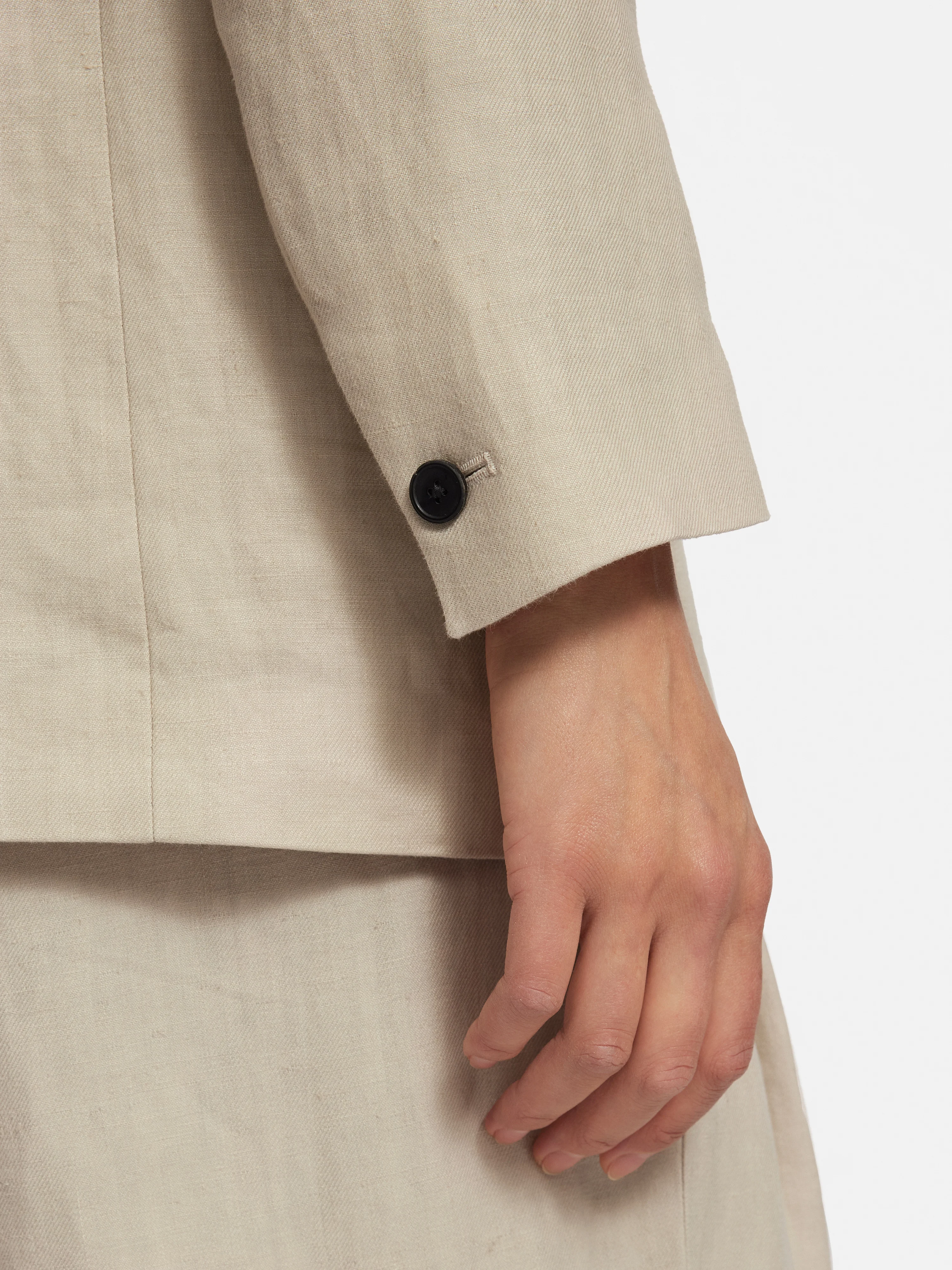 Italian Linen Knox Blazer | Stone - Image 4