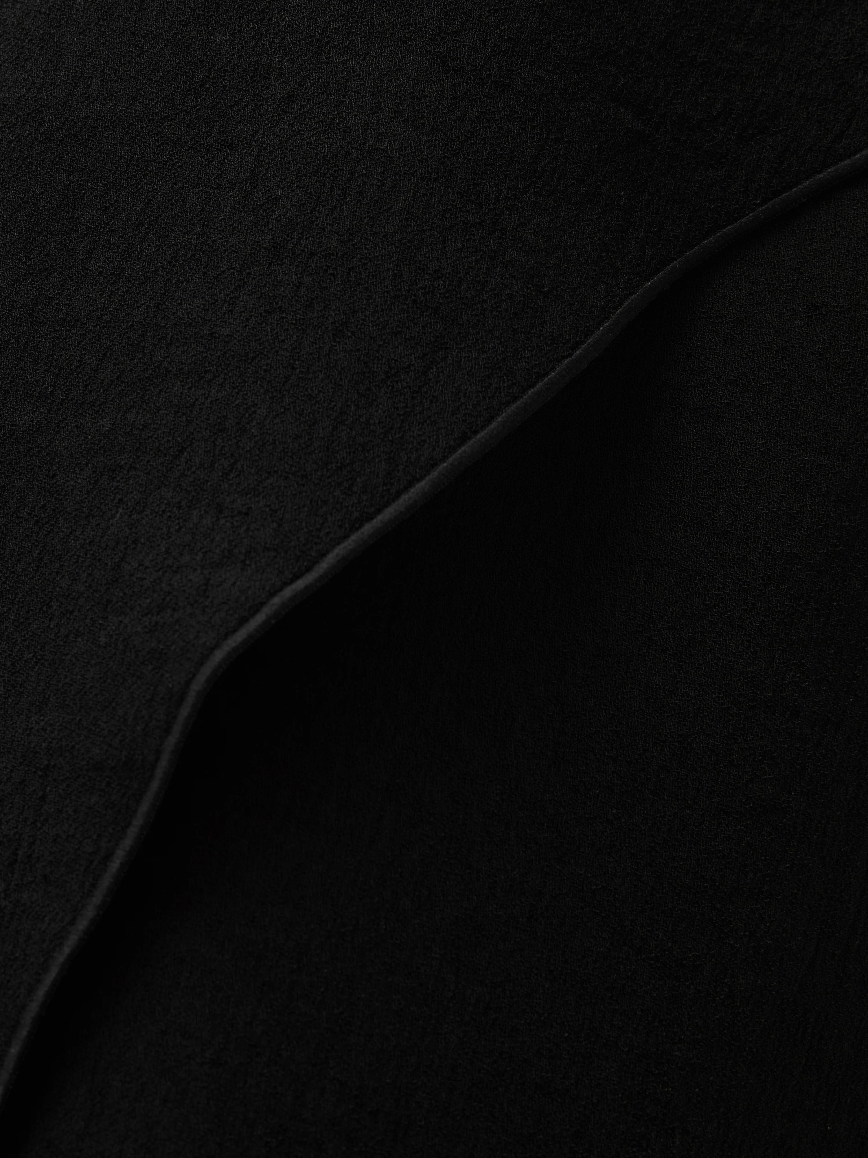 Japanese Crepe Seamed Skirt | Black - Image 7