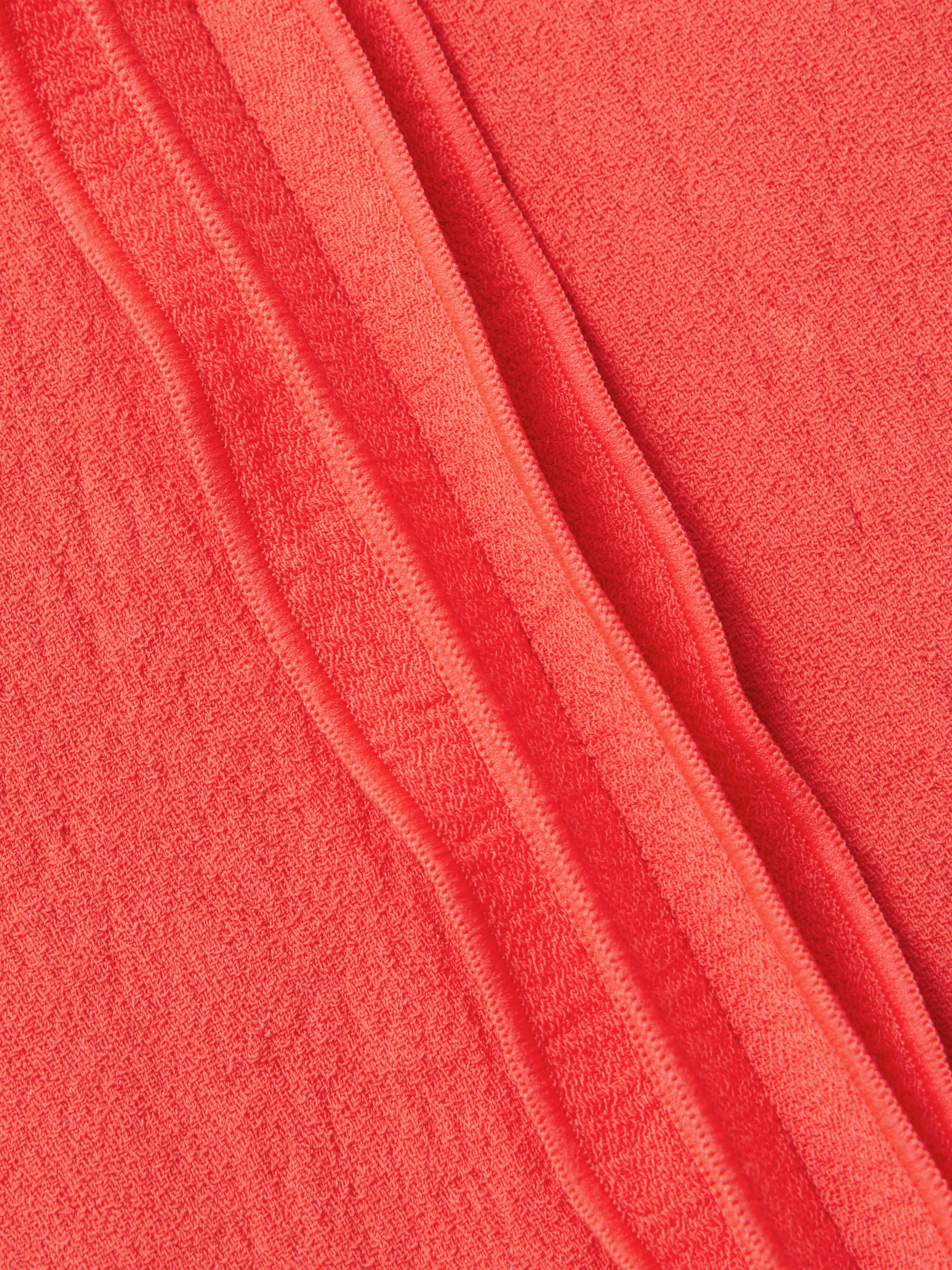 Japanese Crepe Shirt Dress | Coral - Image 7