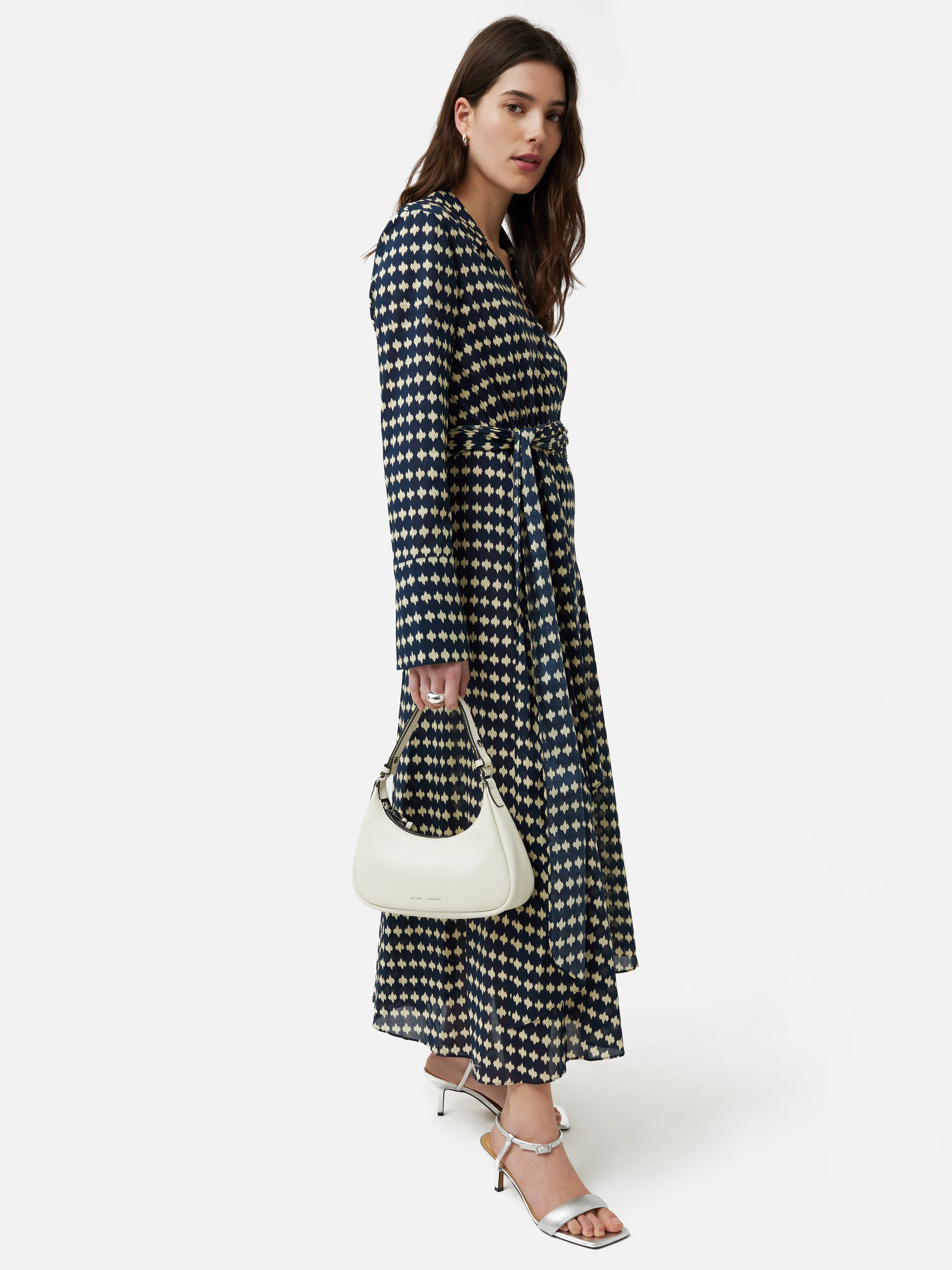 Japanese Geo Shirt Dress | Indigo - Image 3