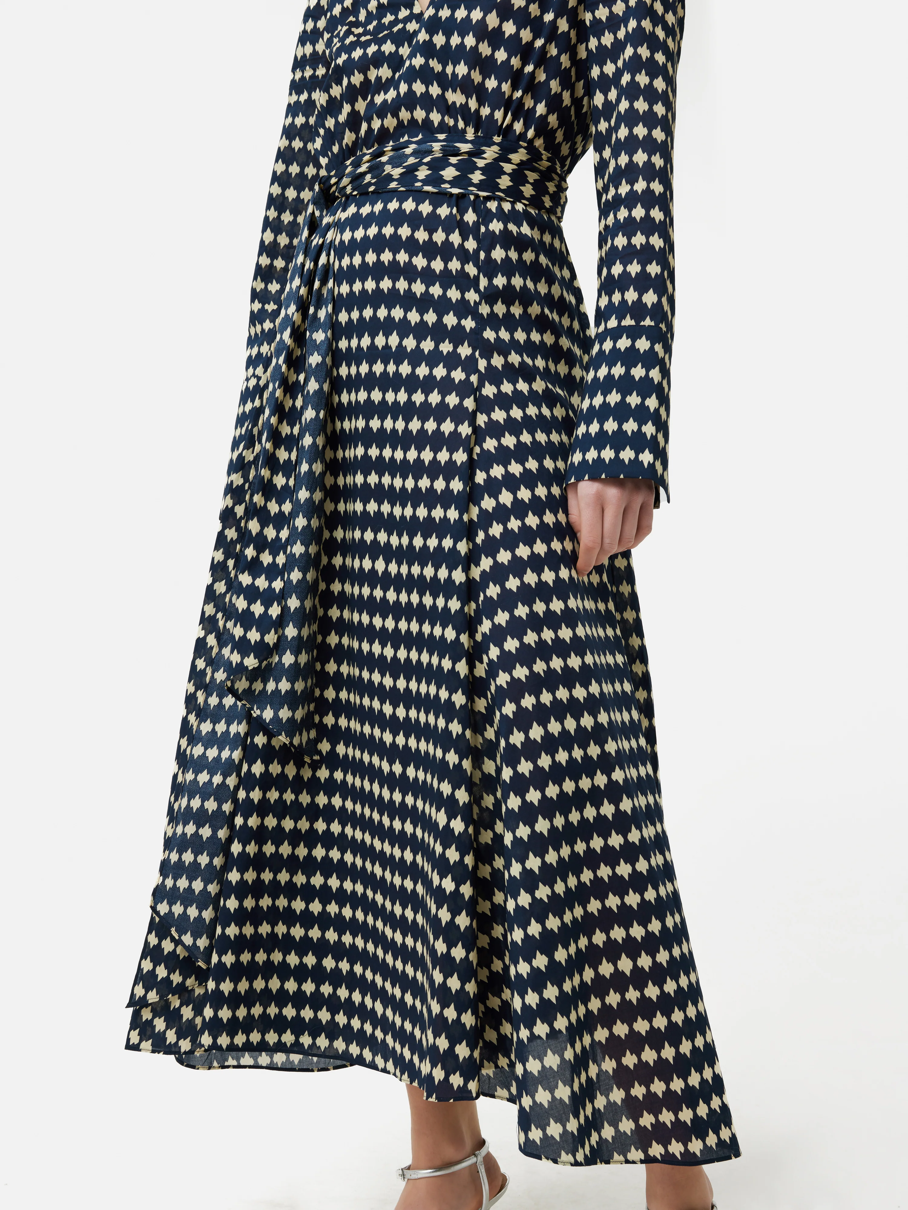 Japanese Geo Shirt Dress | Indigo - Image 4