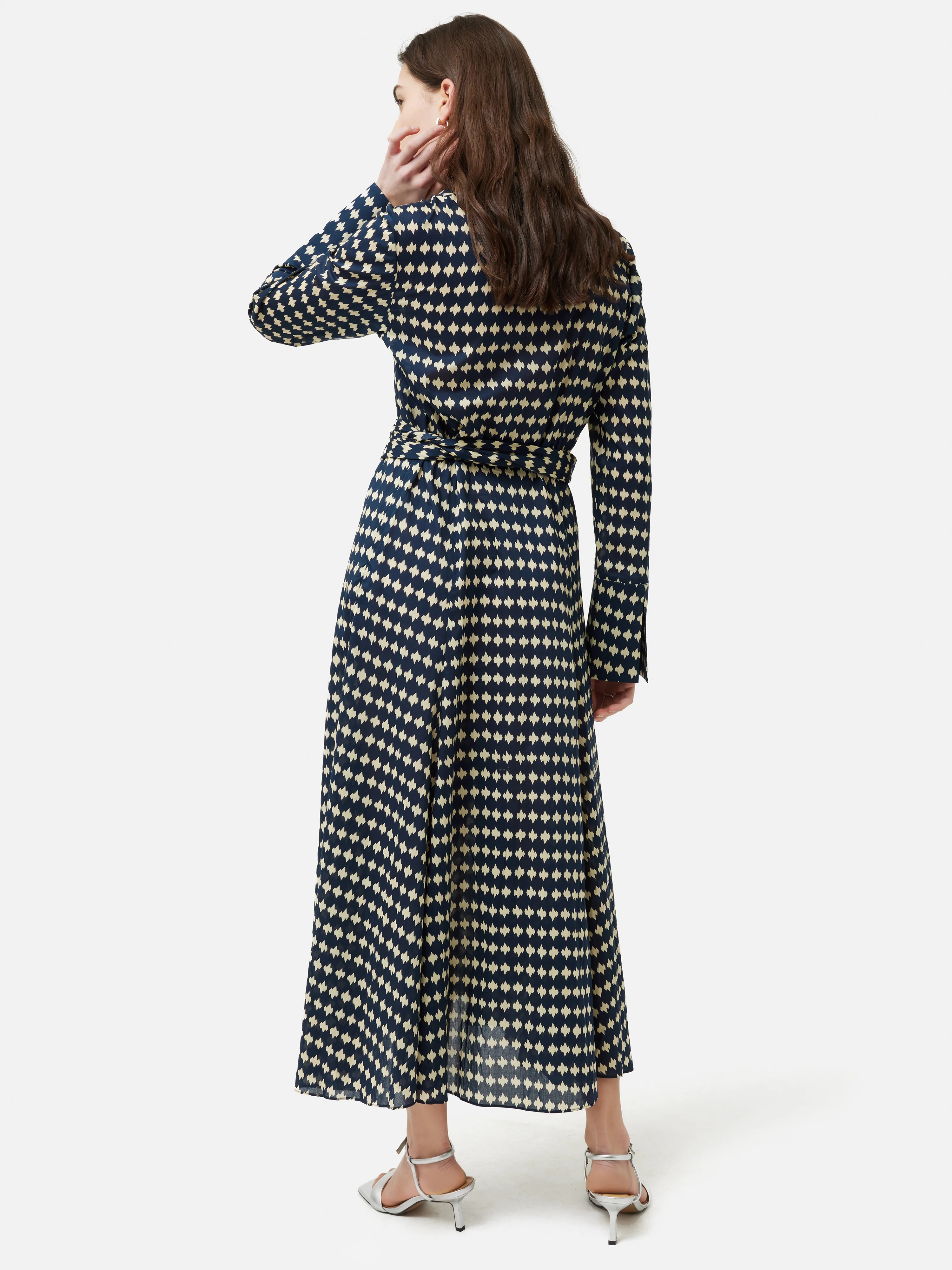 Japanese Geo Shirt Dress | Indigo - Image 5