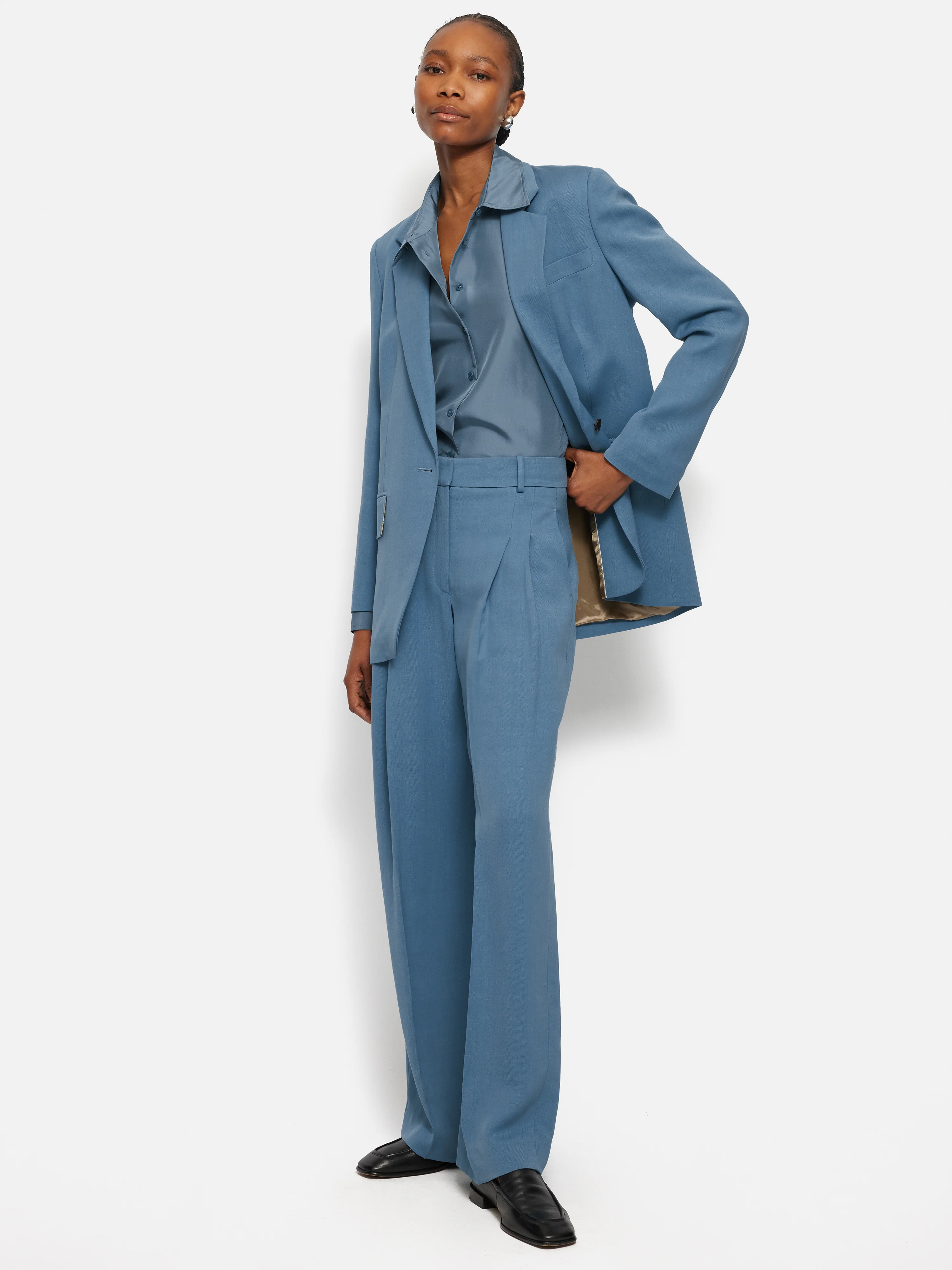 Kemp Italian Linen Trouser | Blue - Image 3