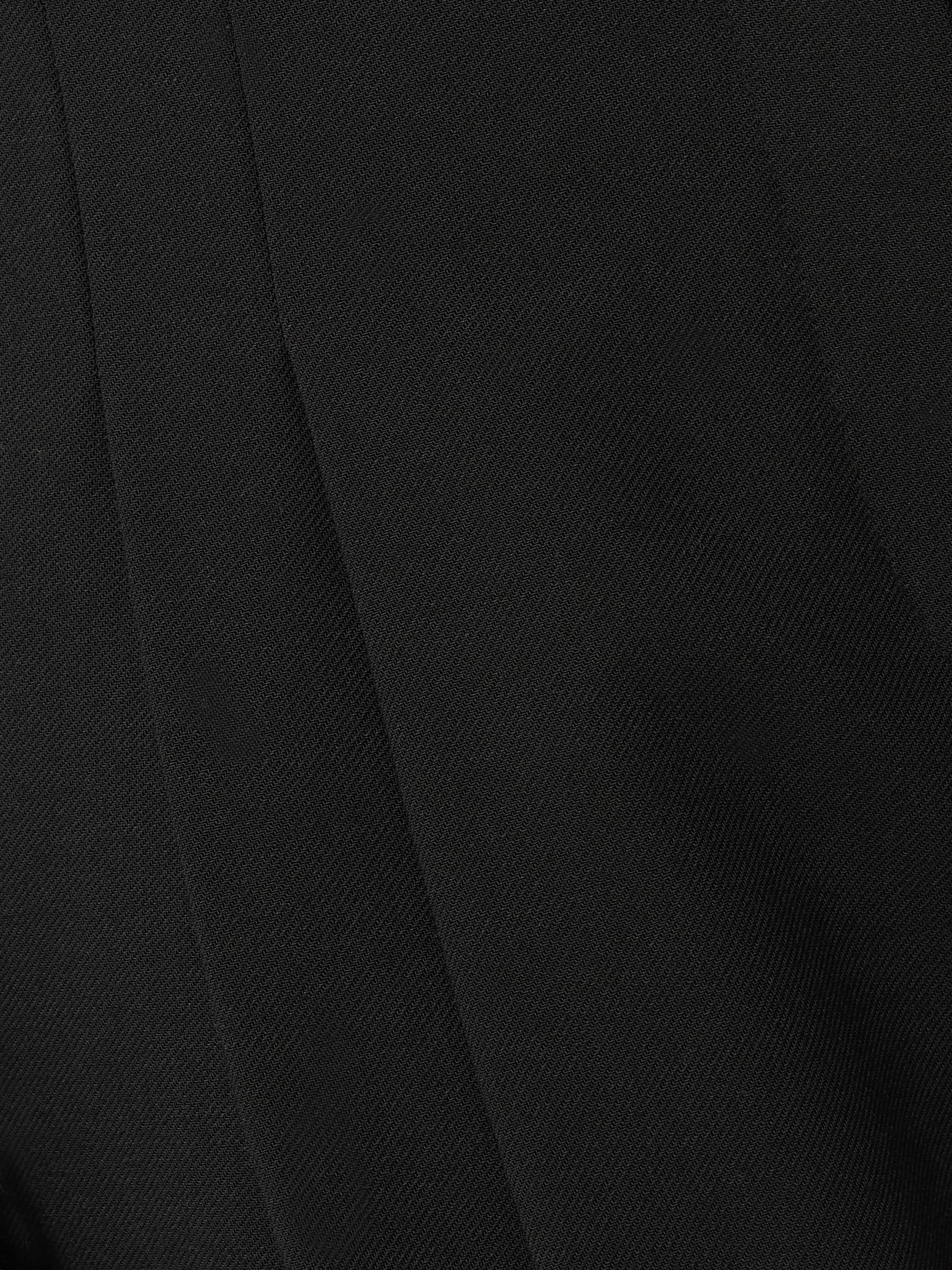 Kemp Wide Leg Japanese Wool Trouser | Black - Image 11