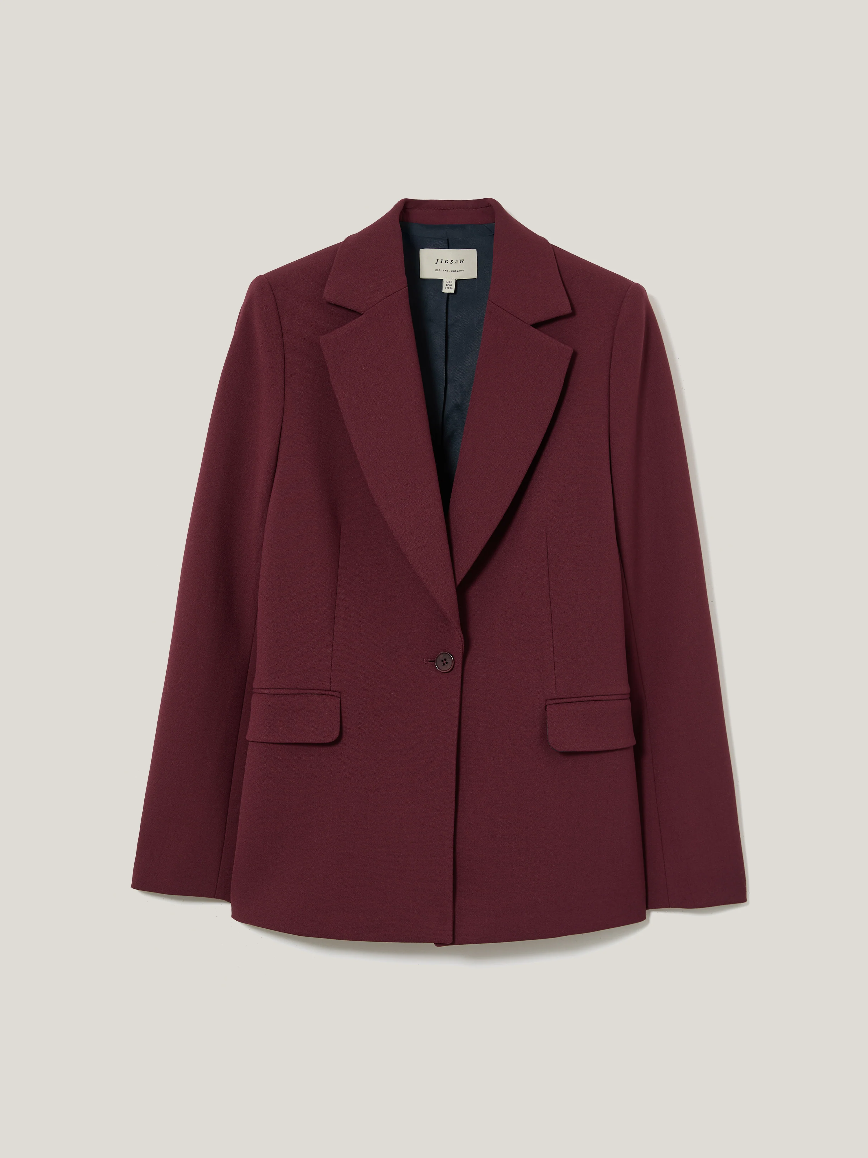 Kenley Compact Blazer | Burgundy - Image 7