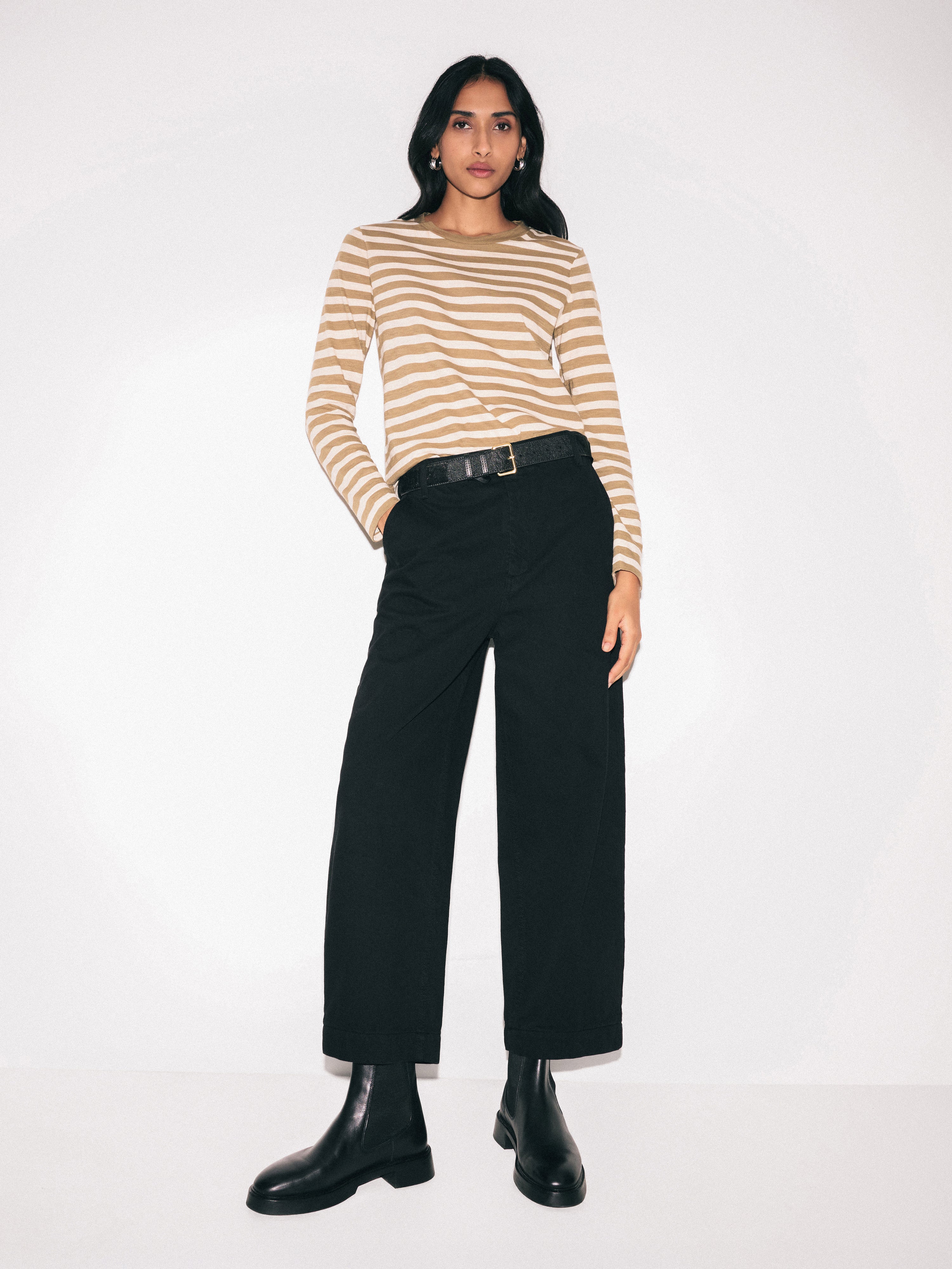 Kensington Barrel Leg Jean | Black