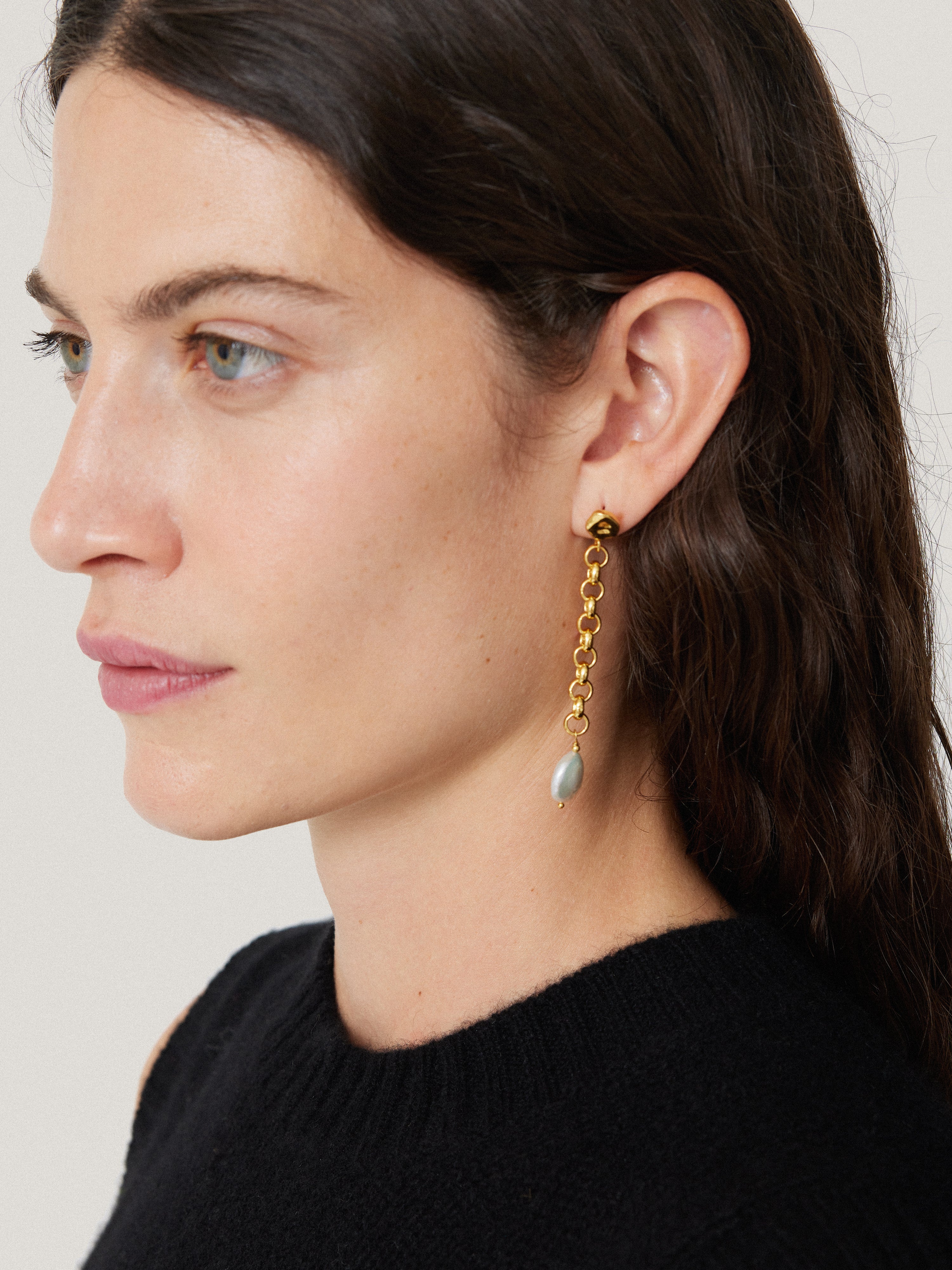 Keshi Pearl Drop Earring | Pearl - Image 2