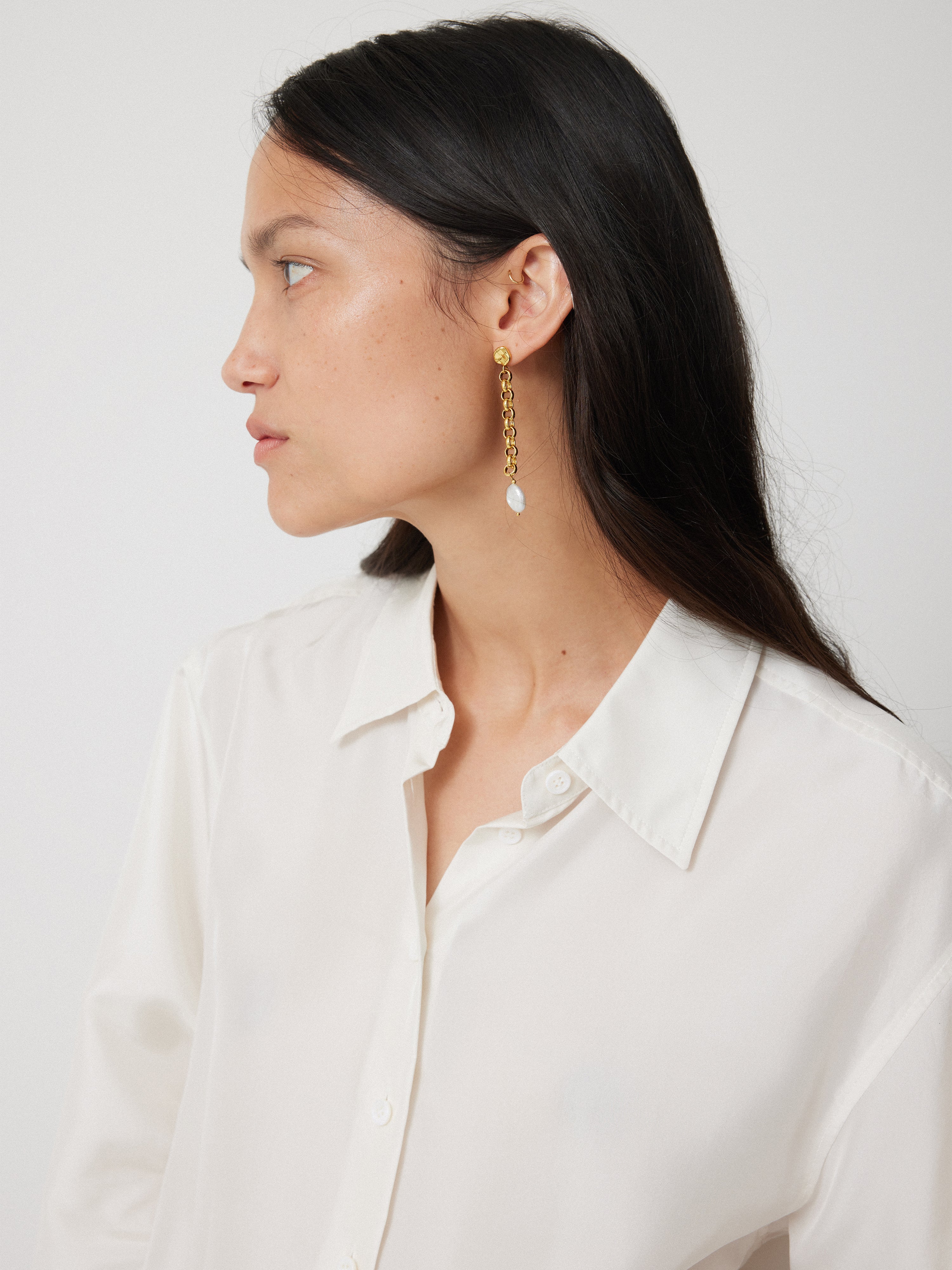 Keshi Pearl Drop Earring | Pearl - Image 4