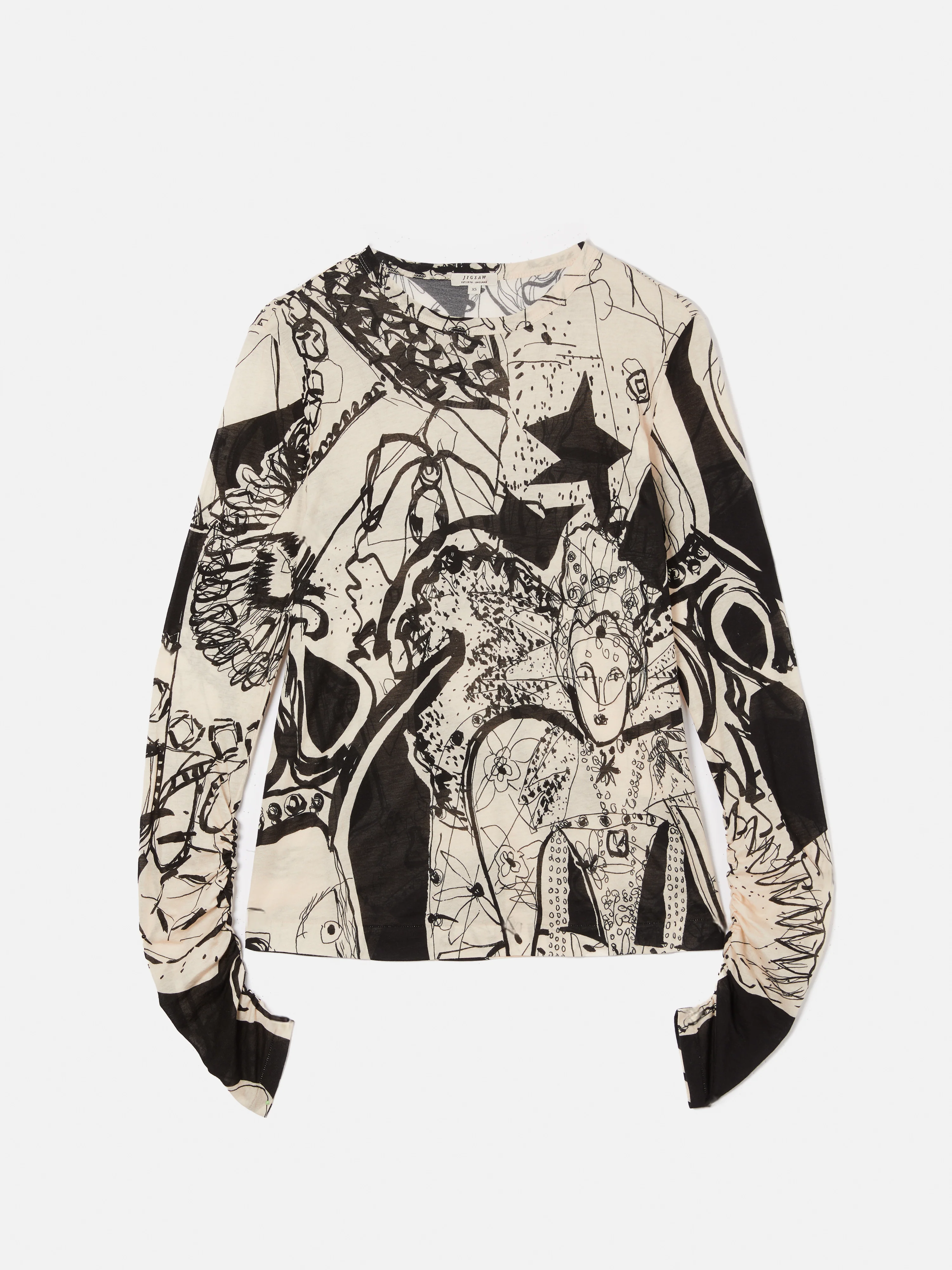 Kings & Queens Long Sleeve Top | Monochrome - Image 9