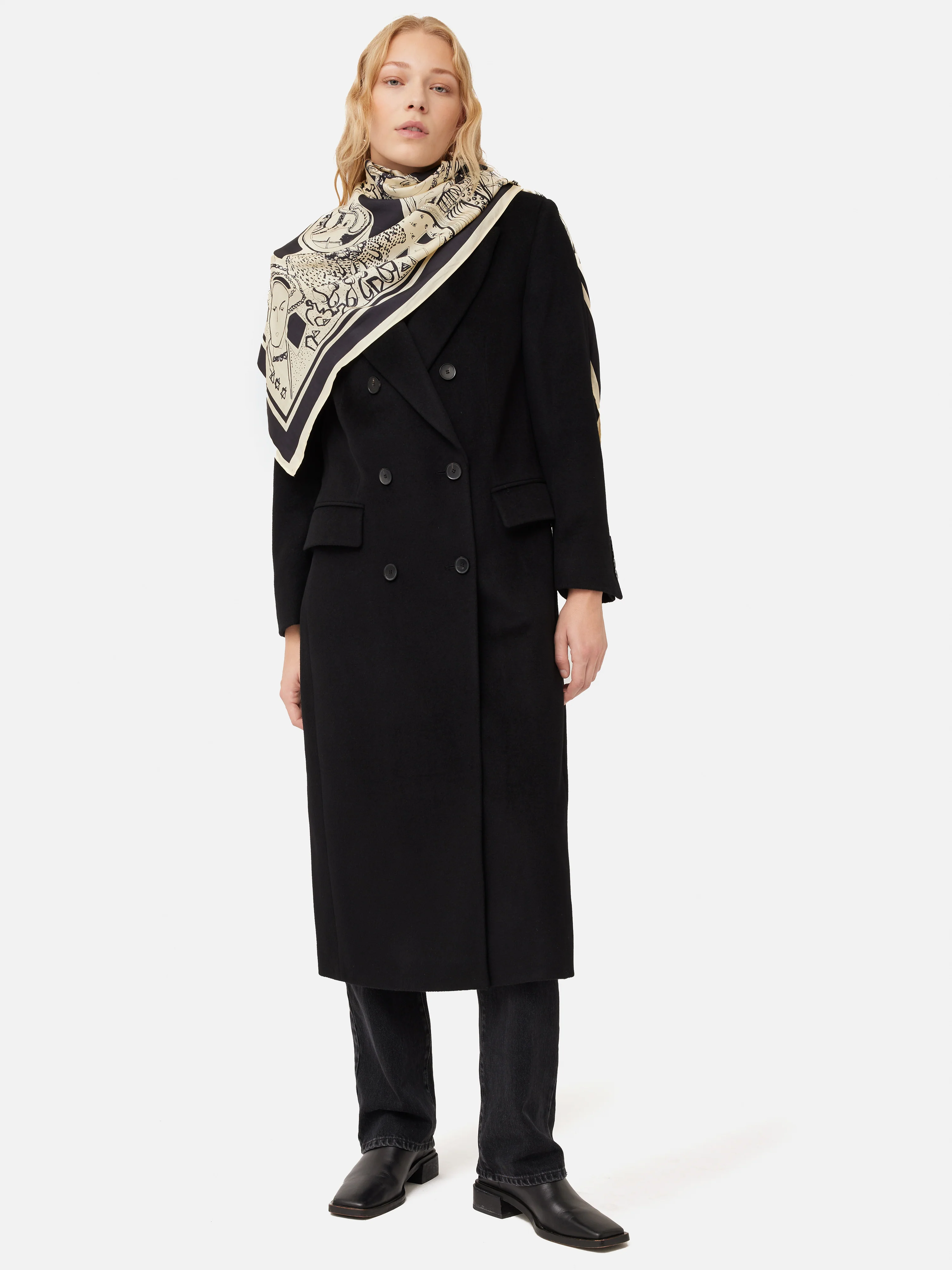 Kings & Queens Silk Scarf | Monochrome - Image 3