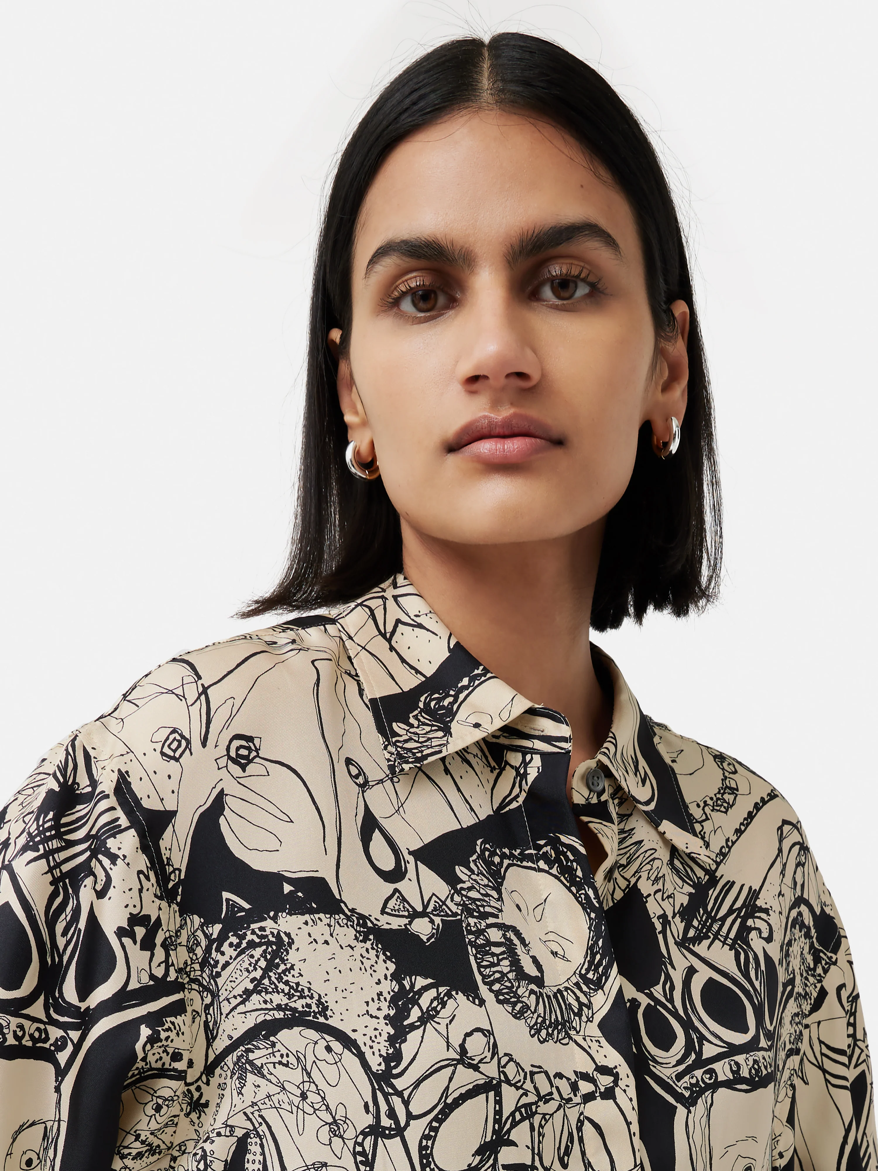Kings & Queens Silk Shirt | Monochrome - Image 4