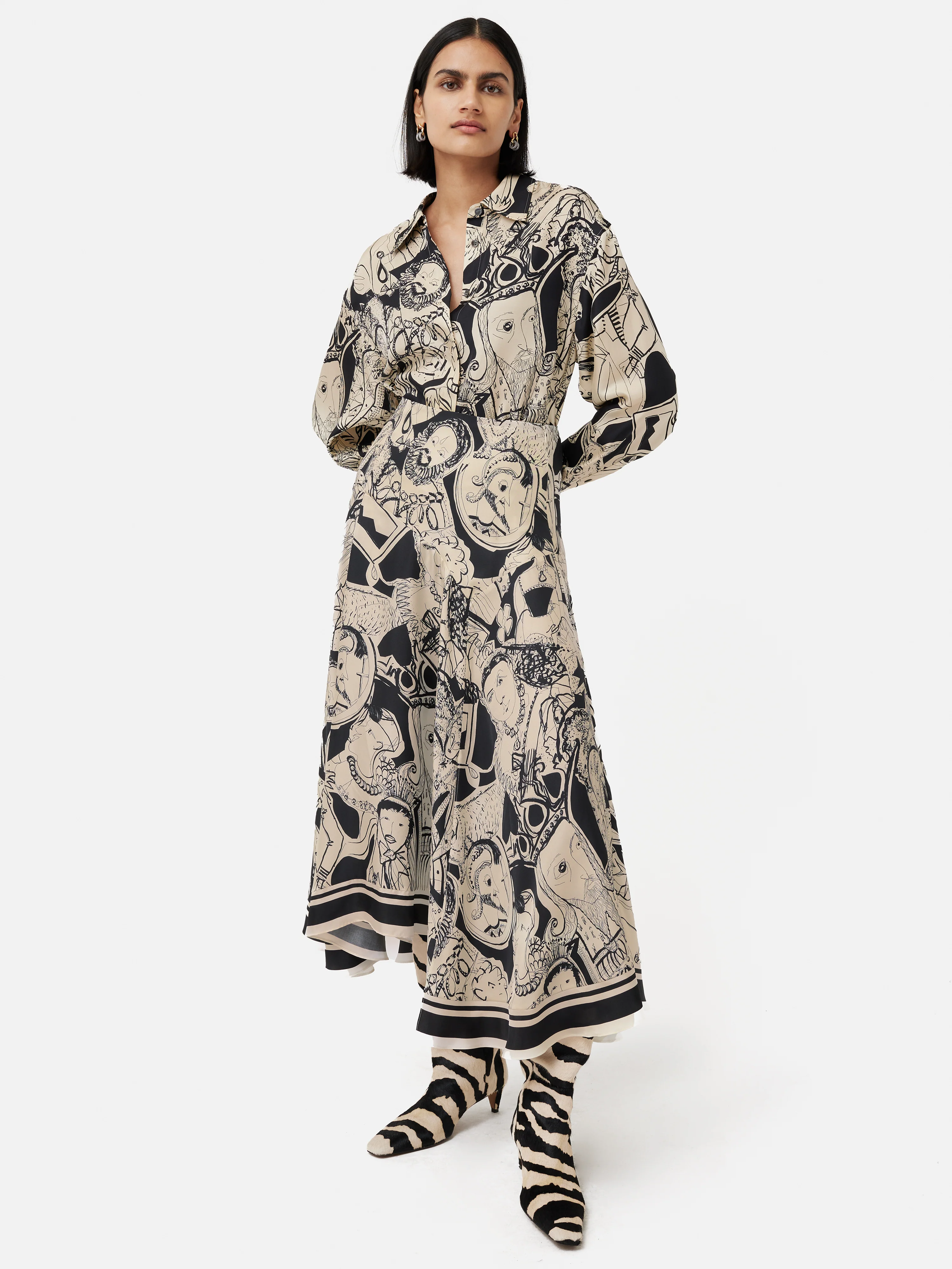 Kings & Queens Silk Shirt | Monochrome - Image 6