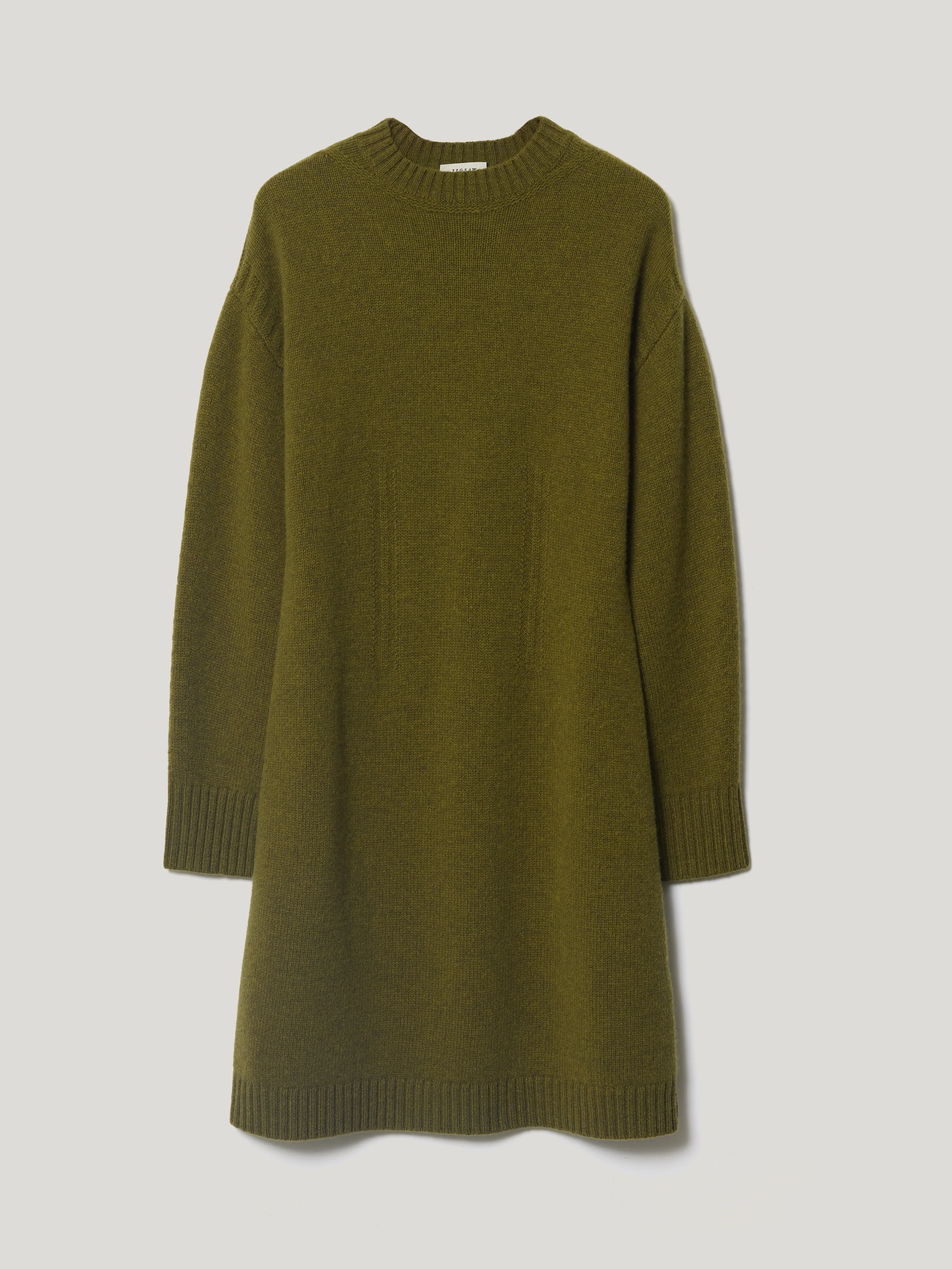 Knitted Mini Jumper Dress | Green - Image 6
